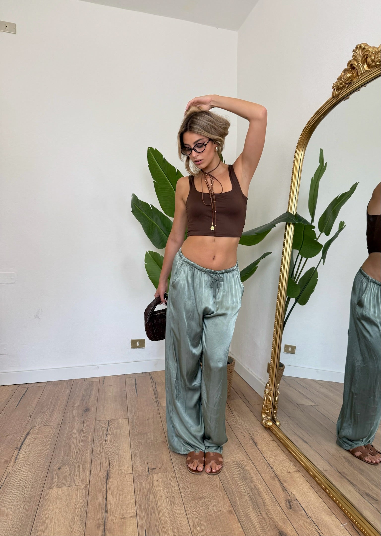 Pantalone Raso green