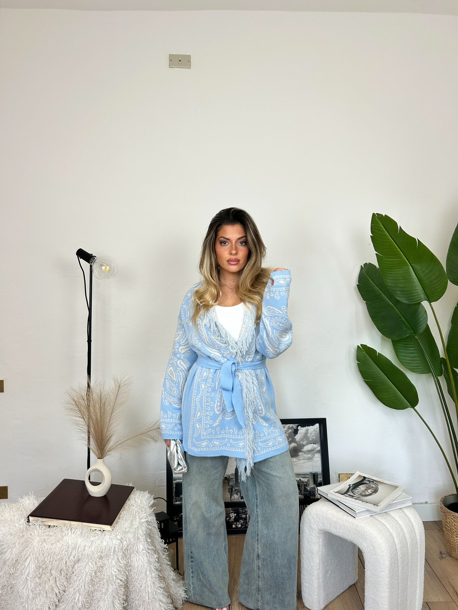 Cardigan MEXICO - Celeste