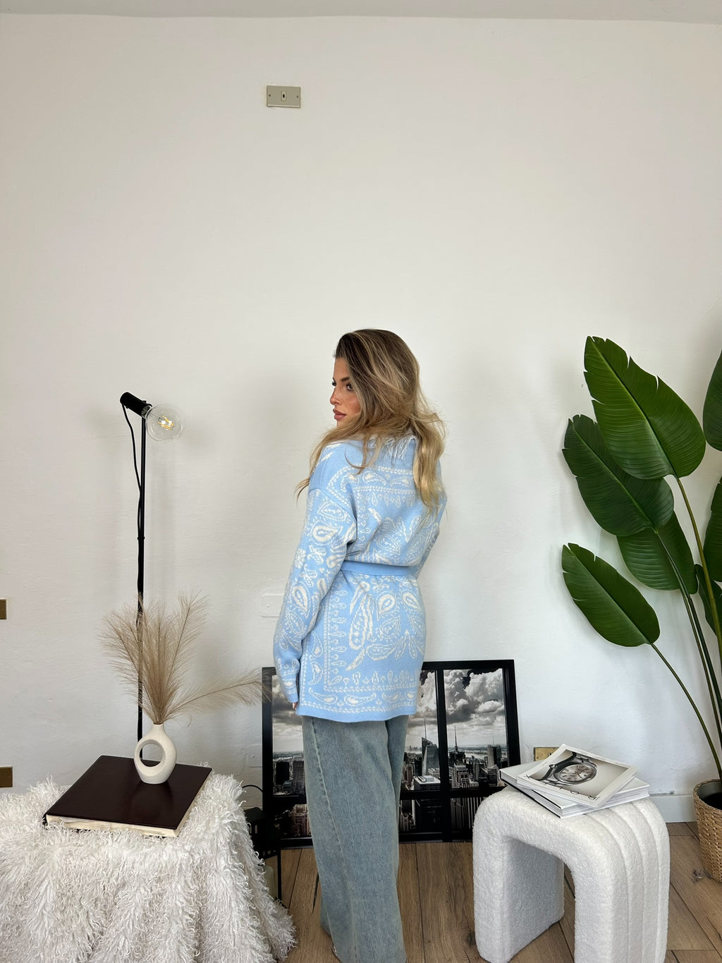 Cardigan MEXICO - Celeste