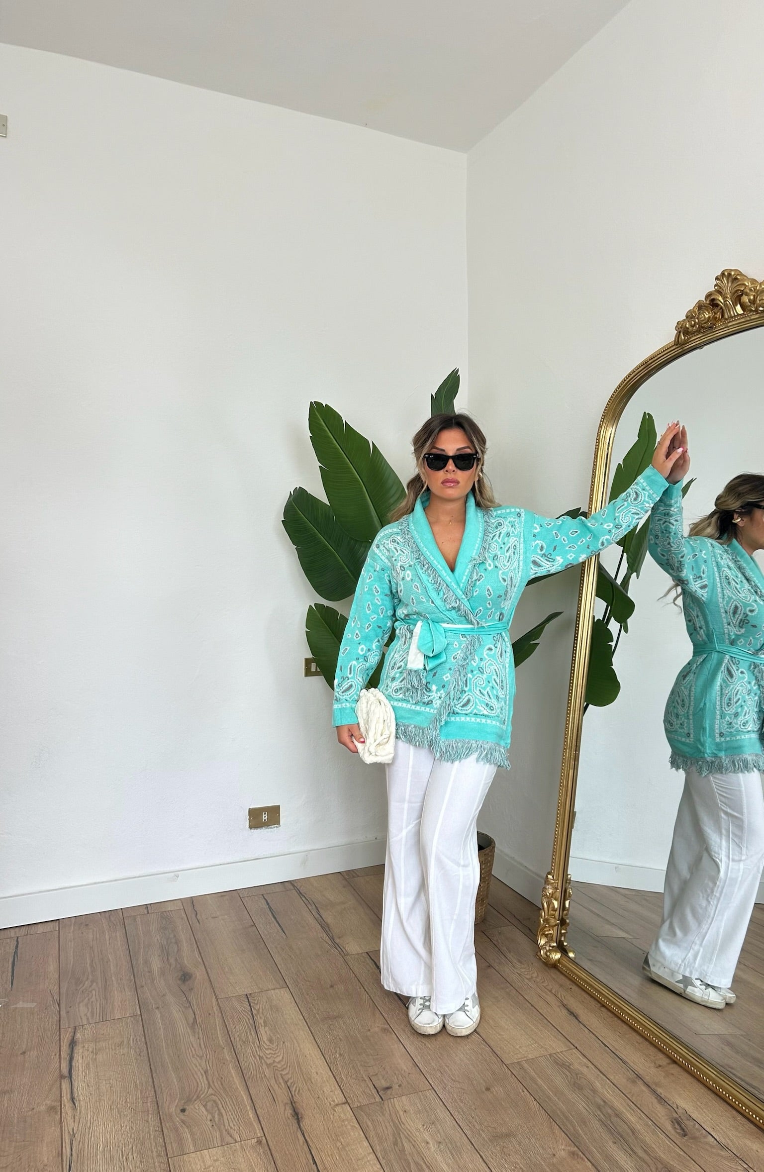 Pre order Cardigan St.Moritz turchese