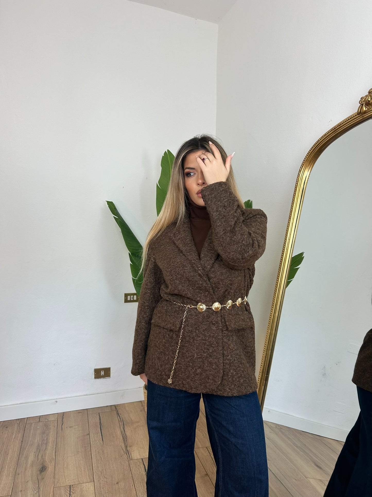 Giacca Teddy marrone