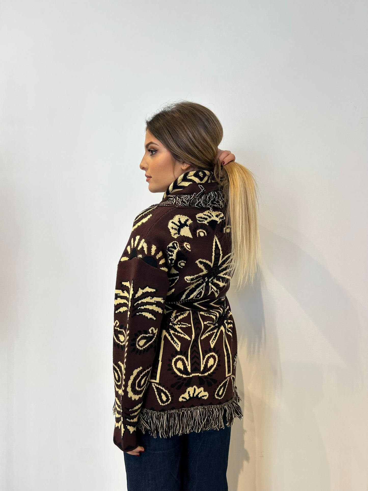 Pre order cardigan Cervinia marrone