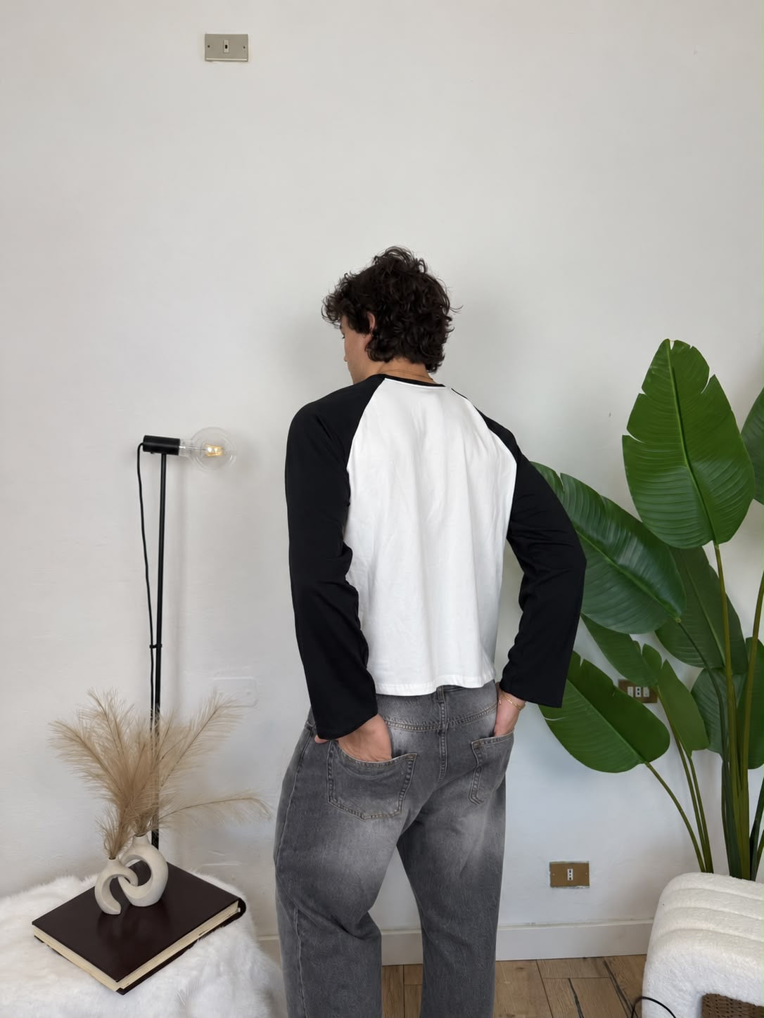 Longsleeve Baseball - nera