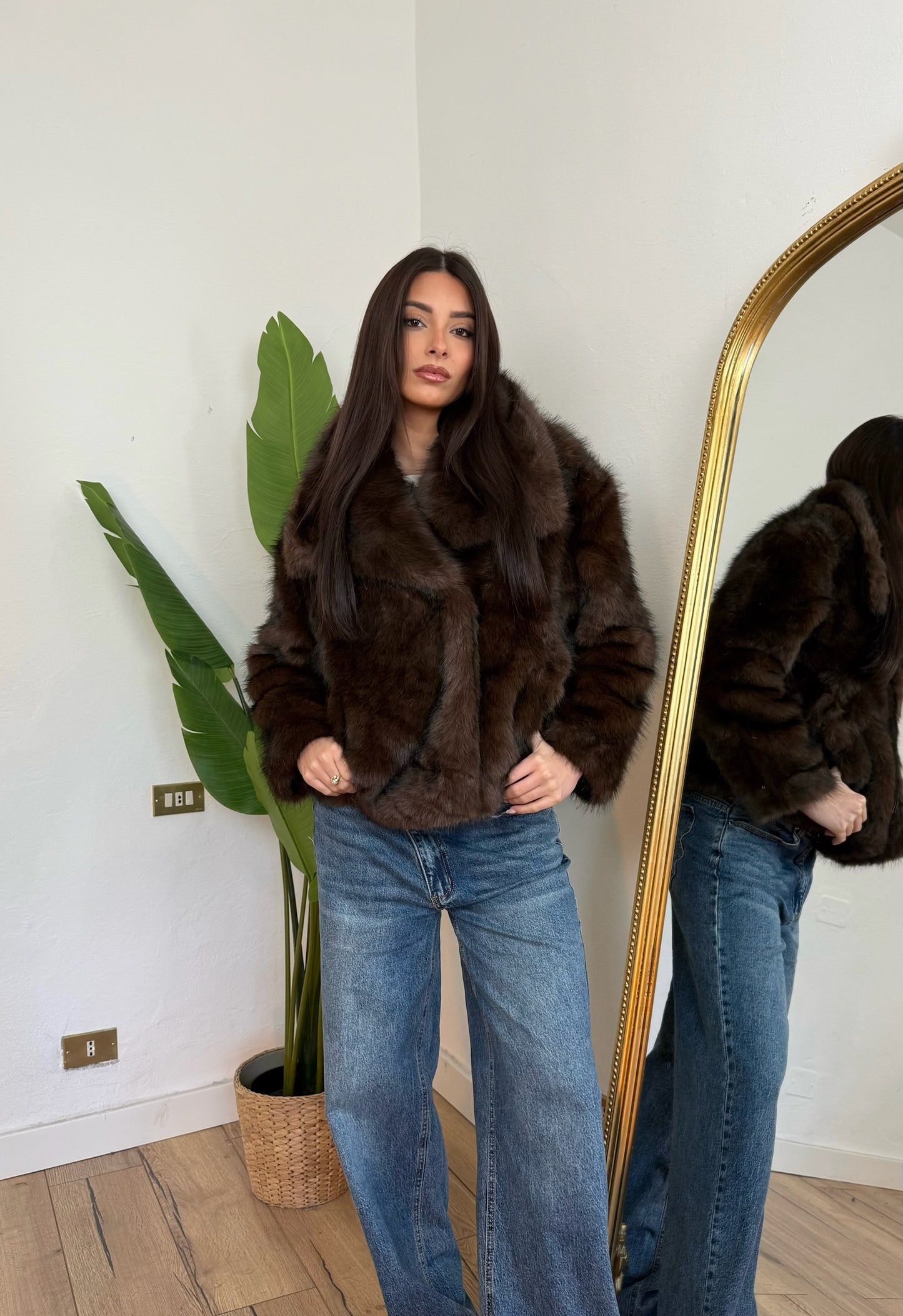 Pelliccia Apres ski marrone