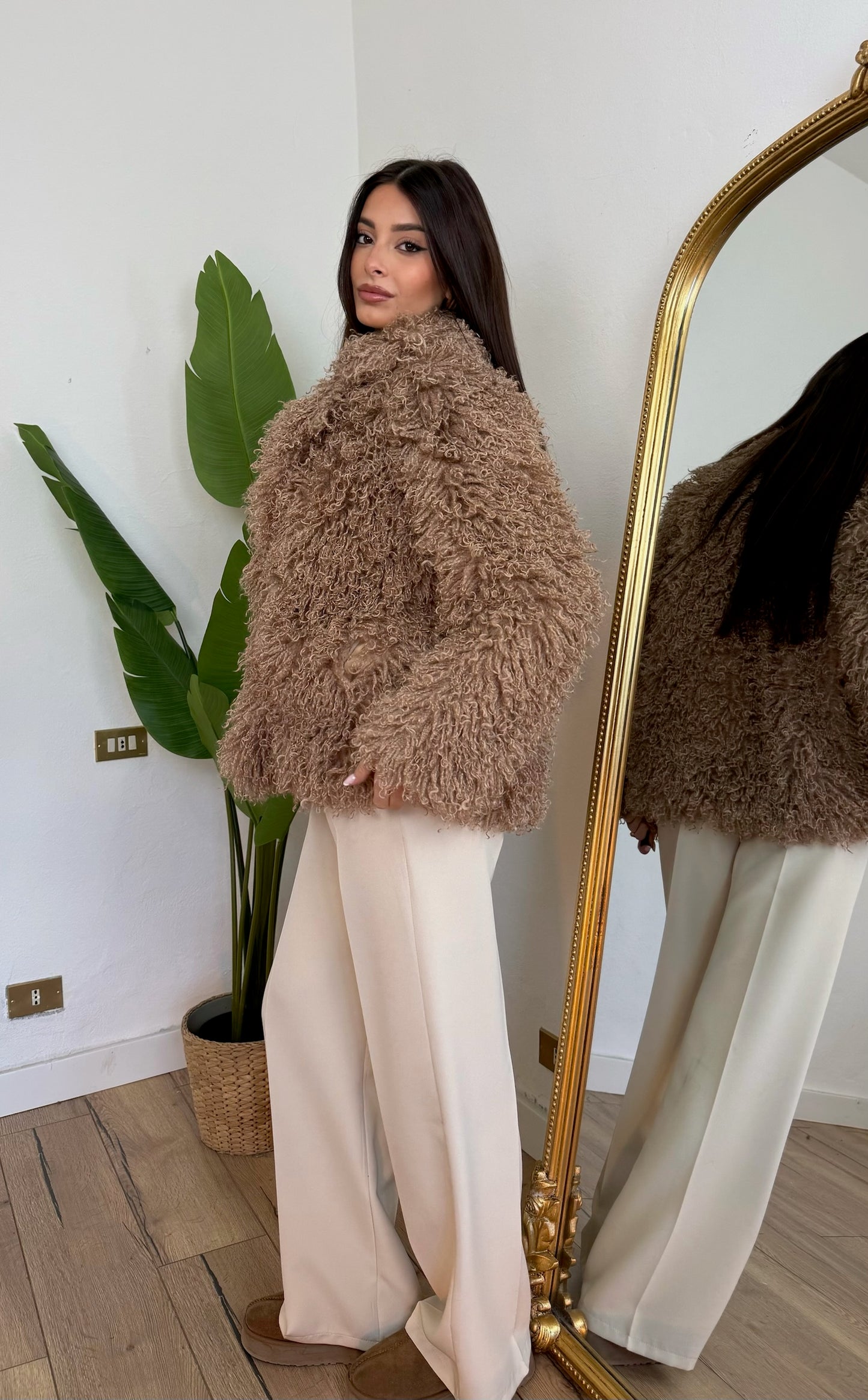 Eco Pelliccia Mongolia cammello