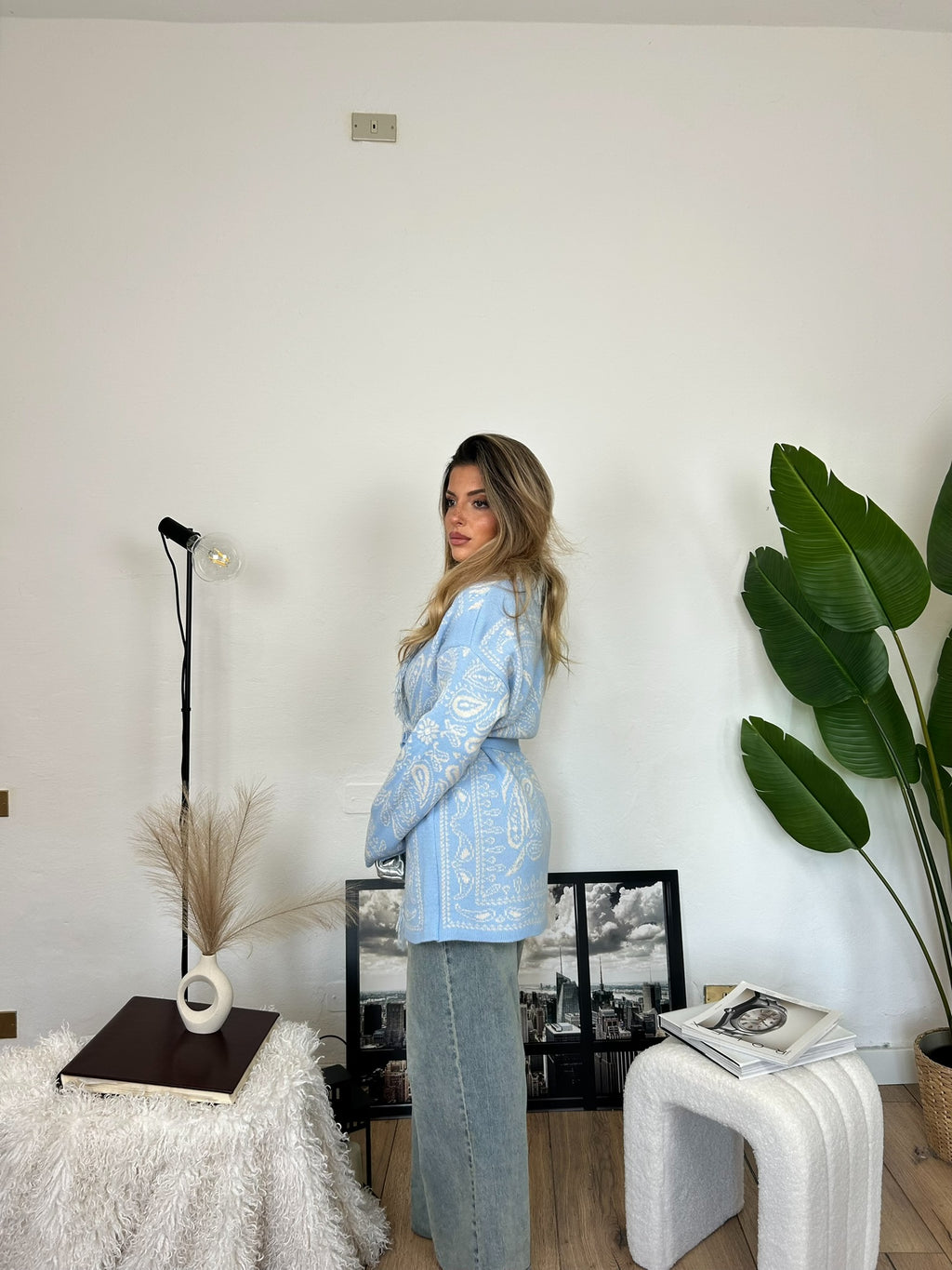 Cardigan MEXICO - Celeste