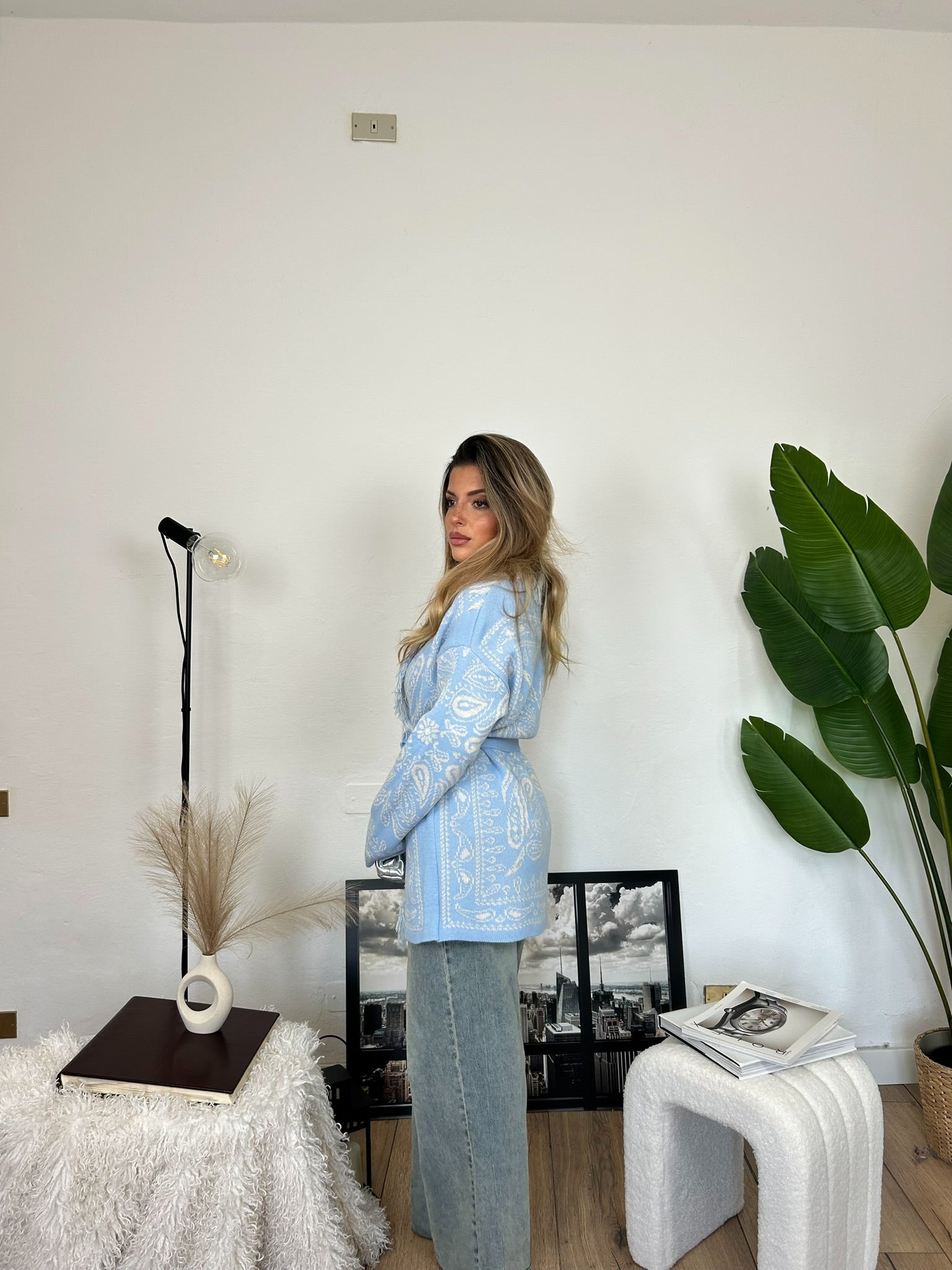Cardigan MEXICO - Celeste