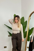 Maglia cashmere beige