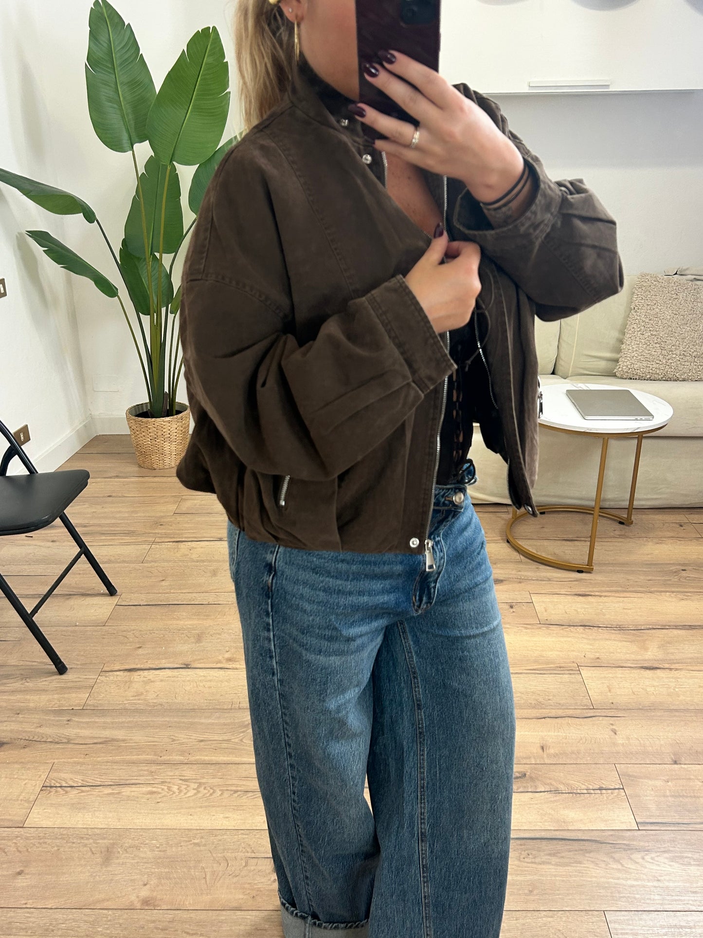 Bomber Hazel brown
