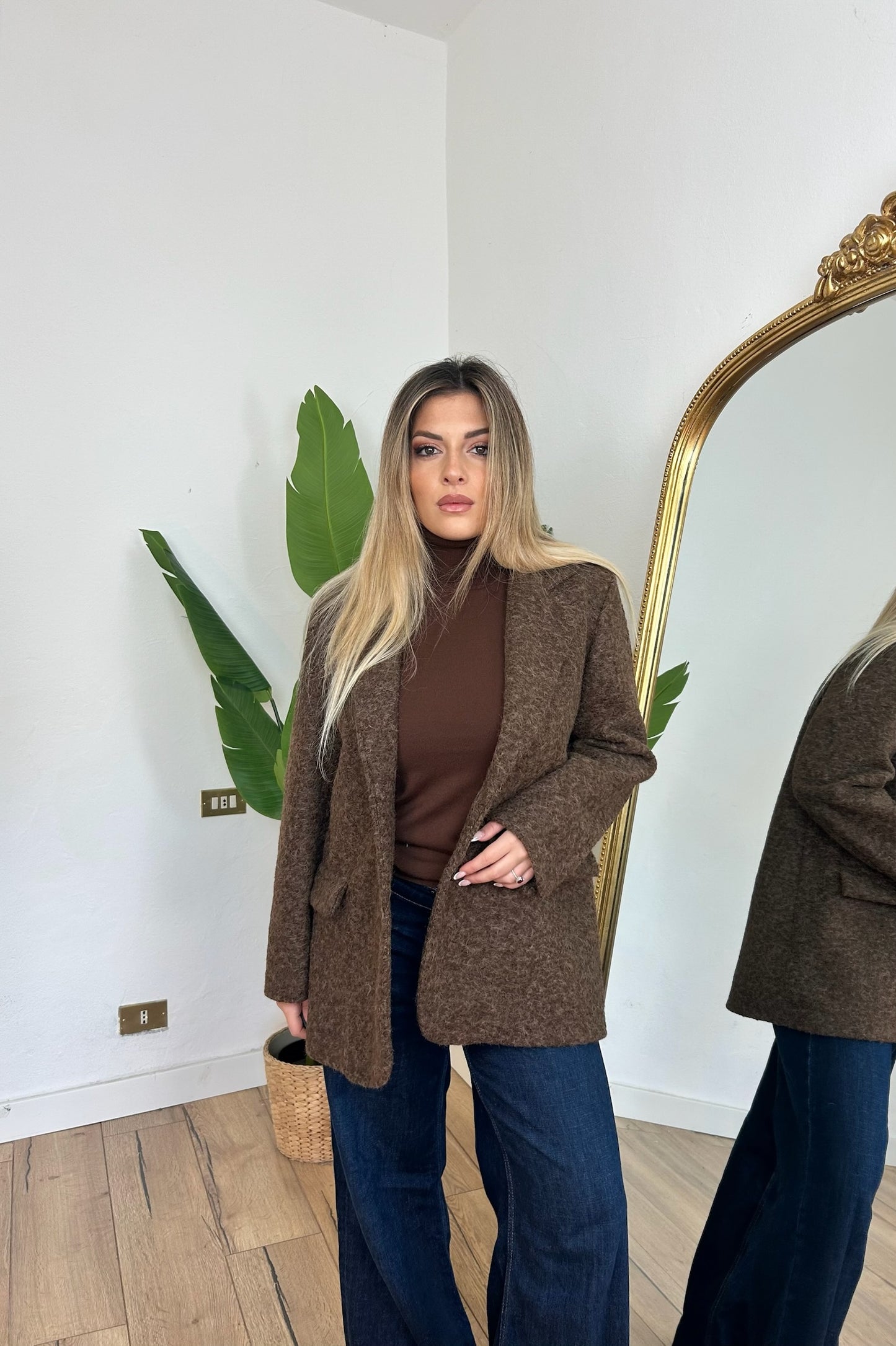 Giacca Teddy marrone