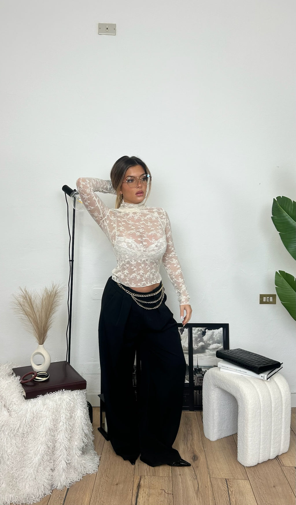 Maglia LACE - bianca