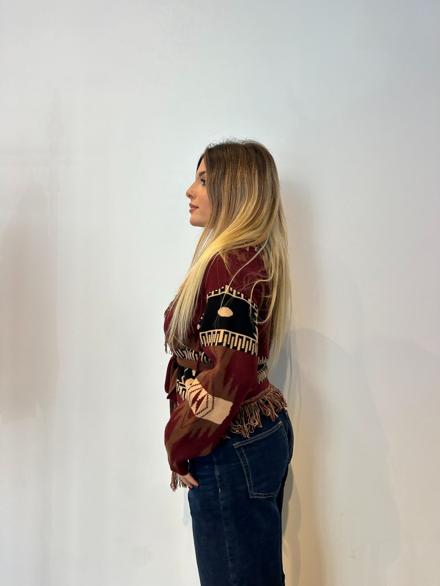 Pre order cardigan Madrid corto marrone