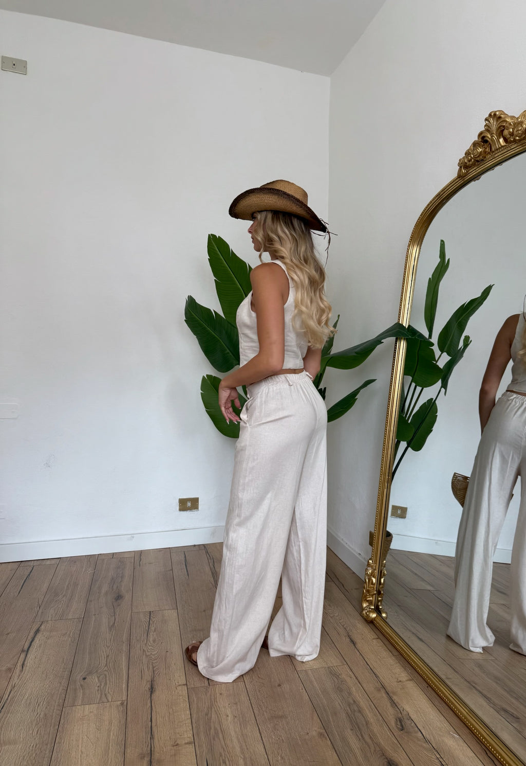 Coordinato Ischia in lino beige