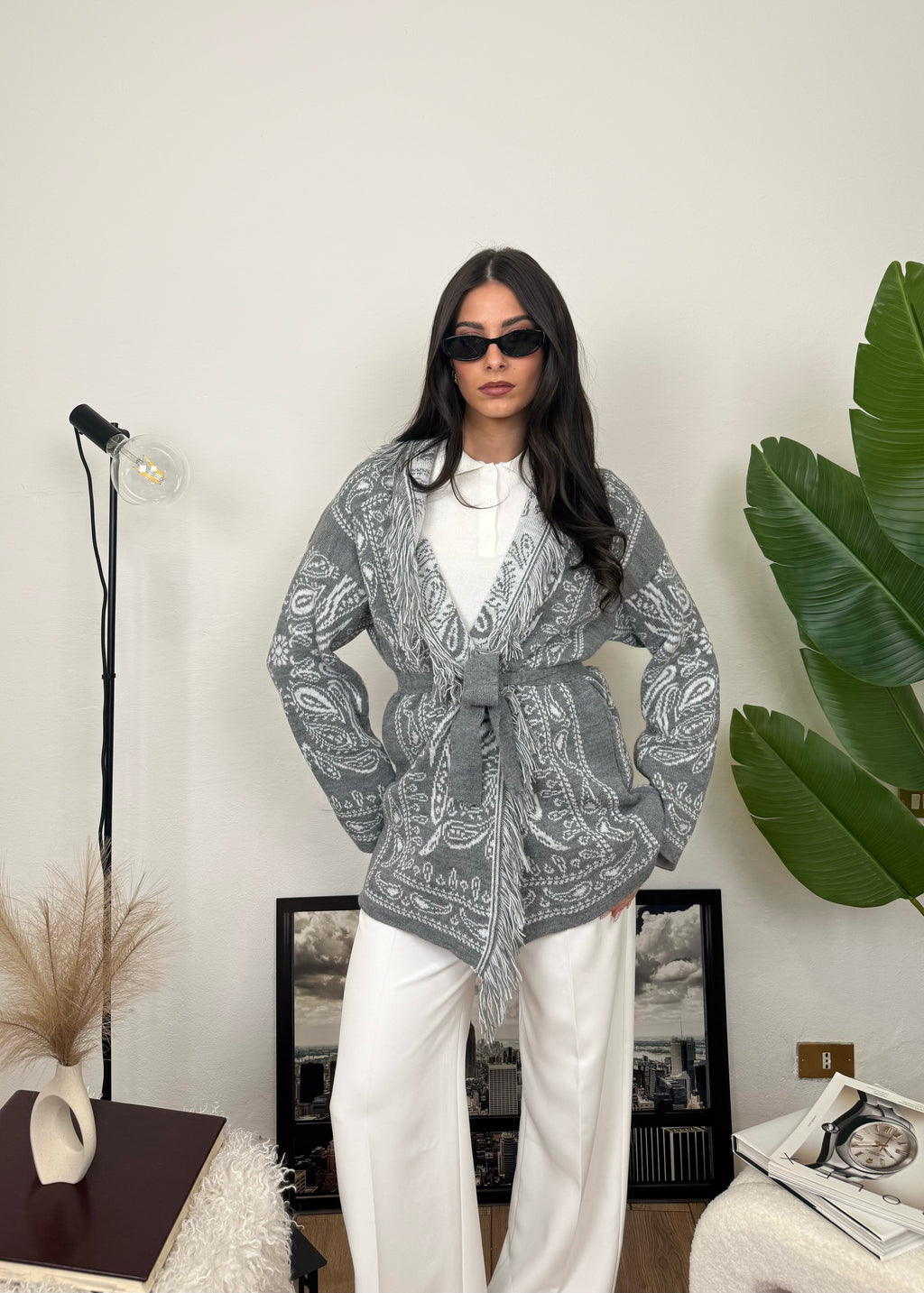 Cardigan MEXICO - grigio