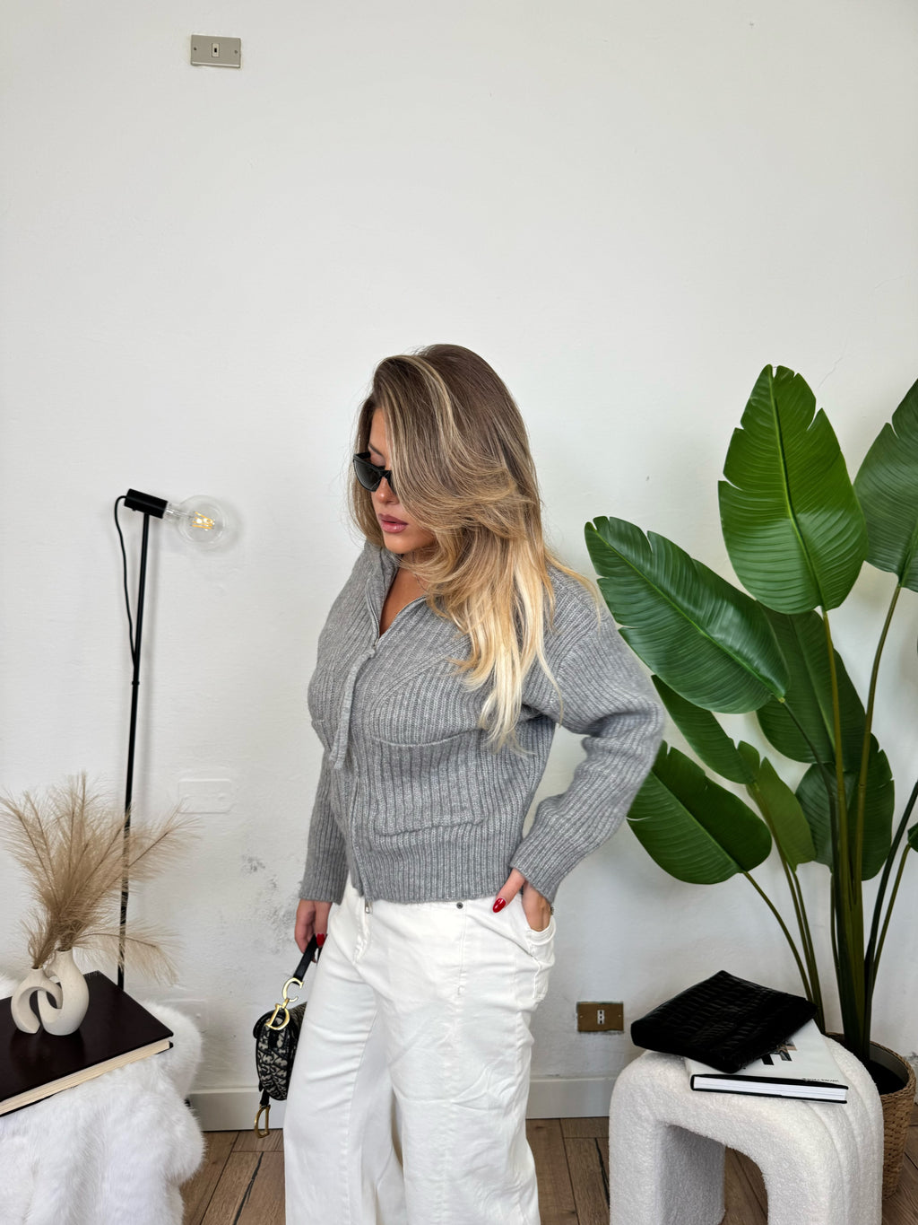 Maglione COZY-grigio
