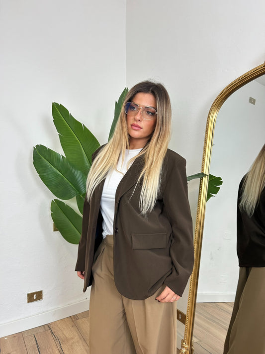 Giacca over marrone