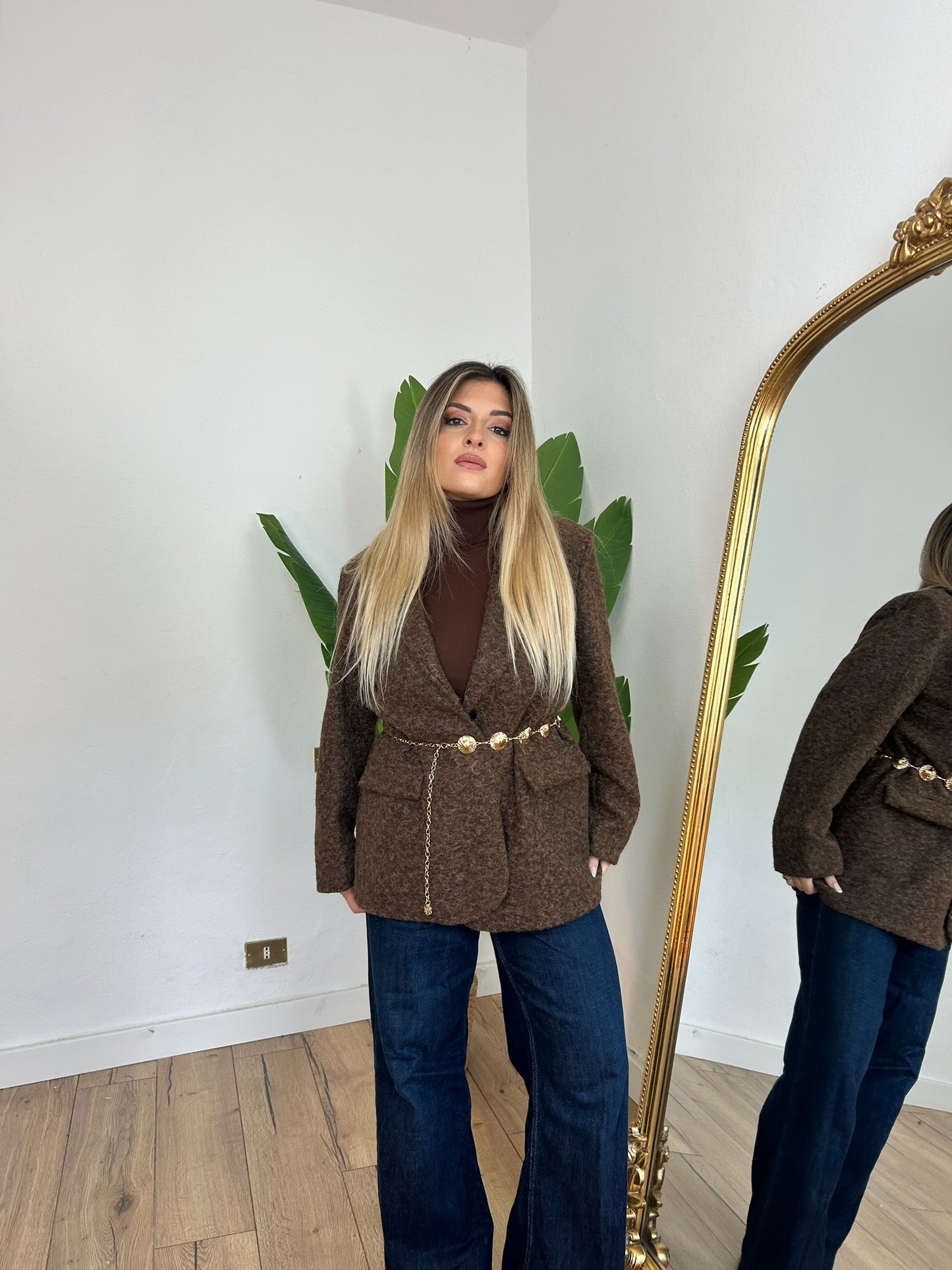 Giacca Teddy marrone