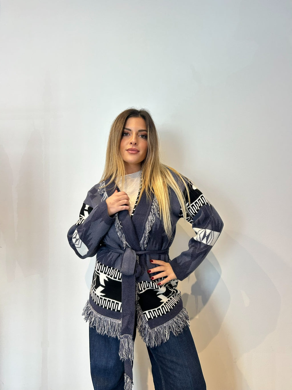 Pre order cardigan Madrid blu