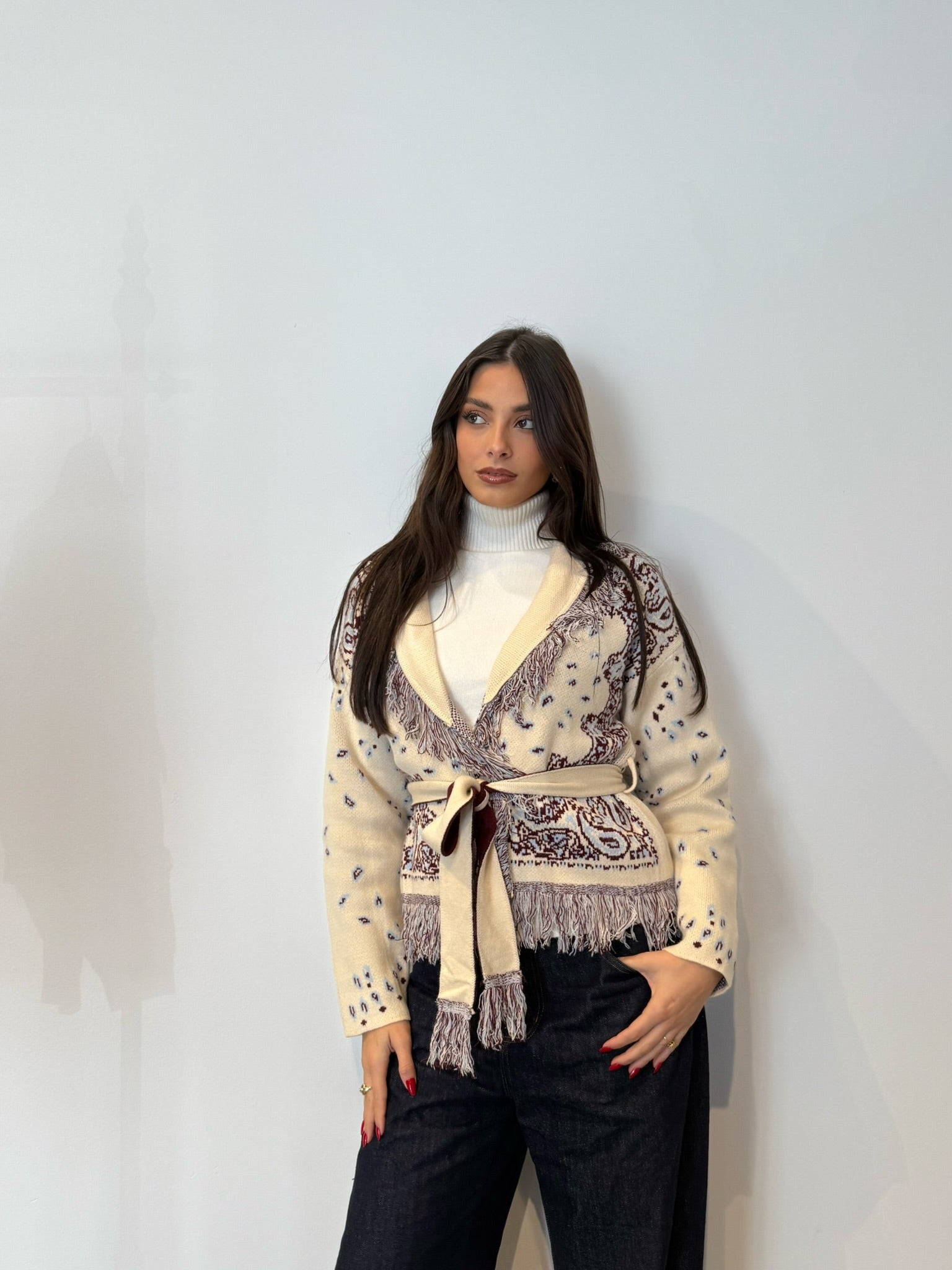 Pre order Cardigan St.Moritz corto panna