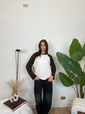 Longsleeve Baseball - marrone