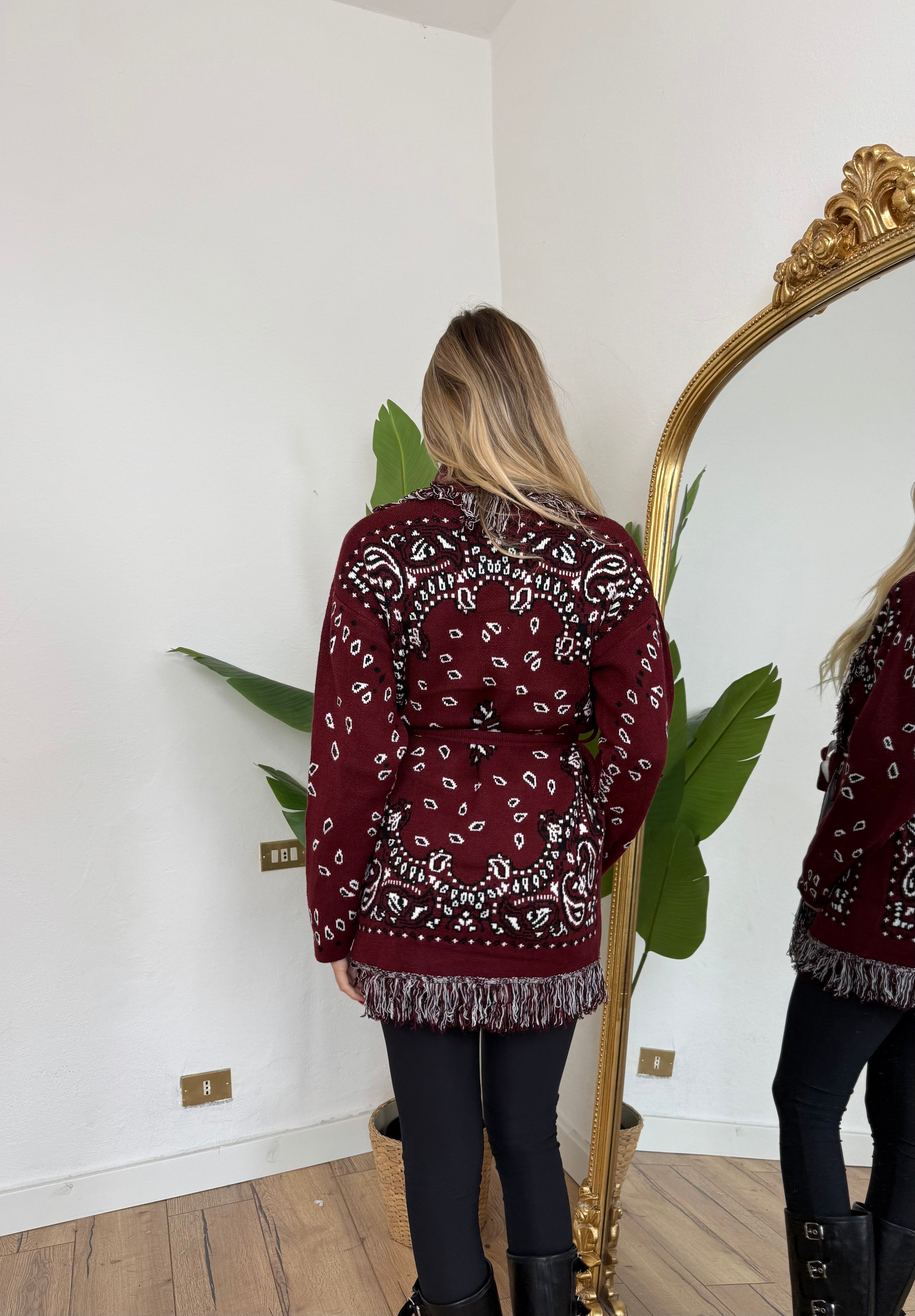 Pre order Cardigan St.Moritz Bordeaux