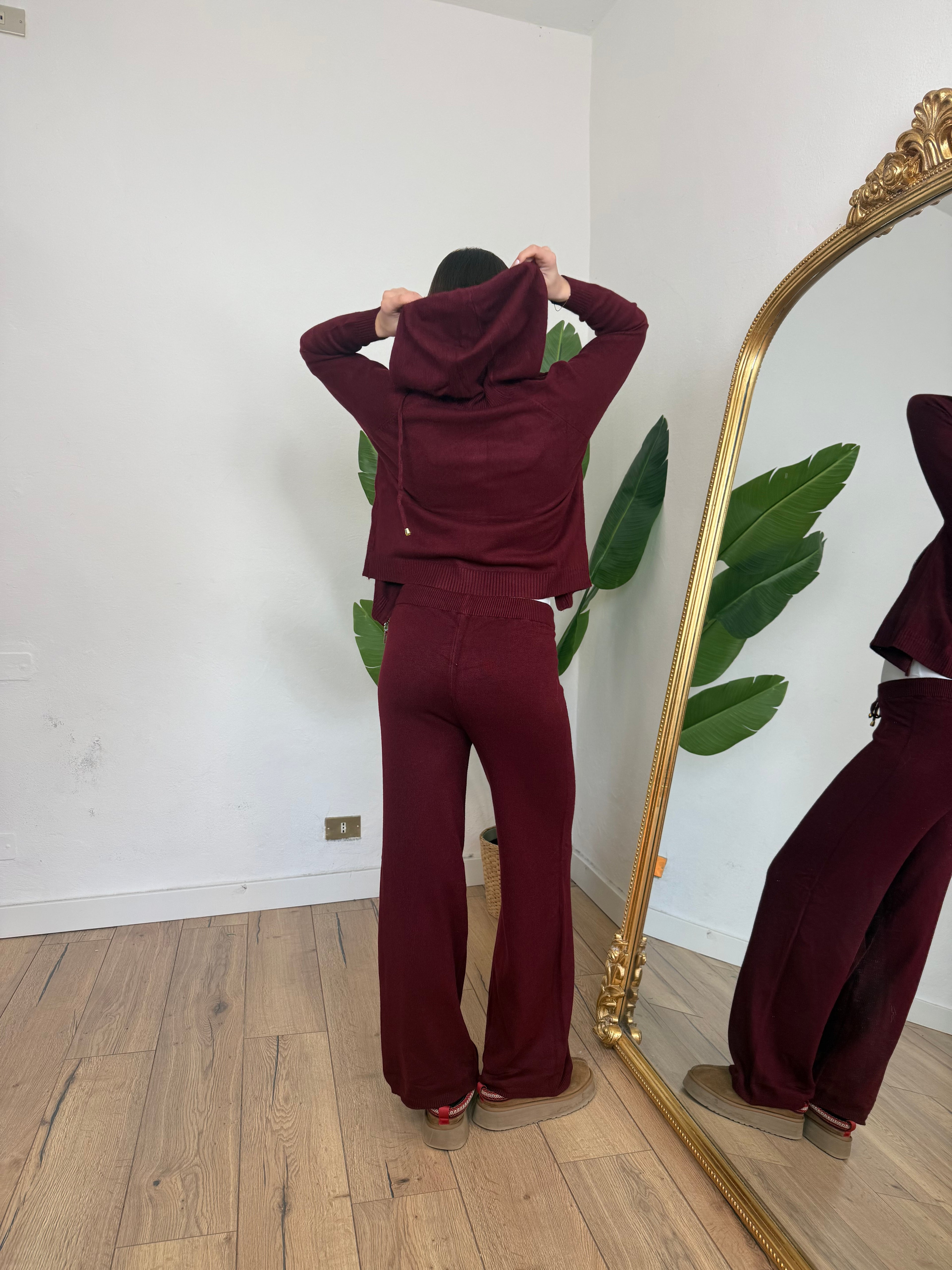 Coordinato Zip bordeaux