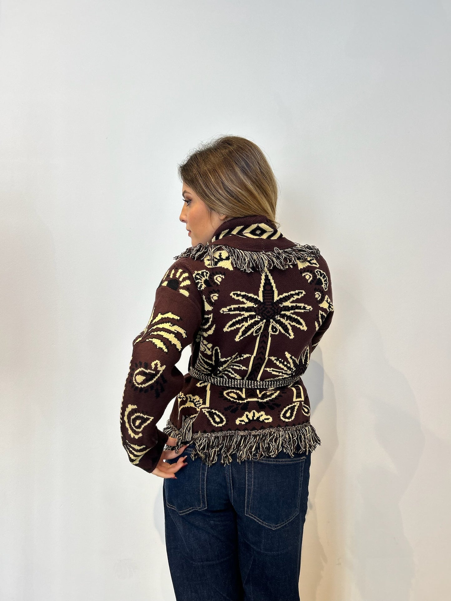 Pre order cardigan Cervinia corto marrone