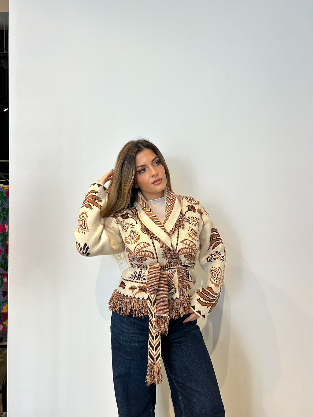 Pre order cardigan Cervinia corto beige