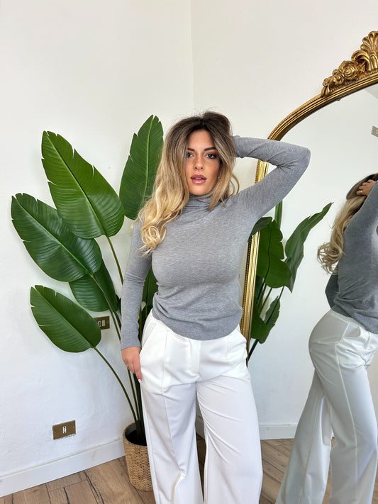 Pullover a maniche lunghe grigio