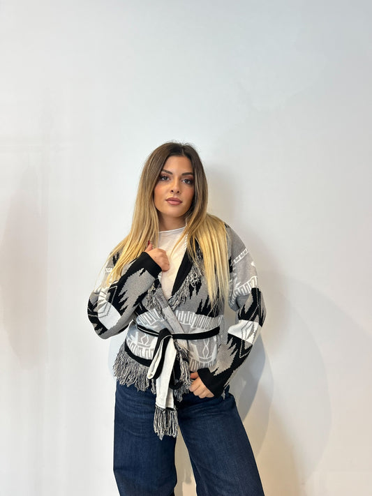 Pre order cardigan Madrid corto grigio