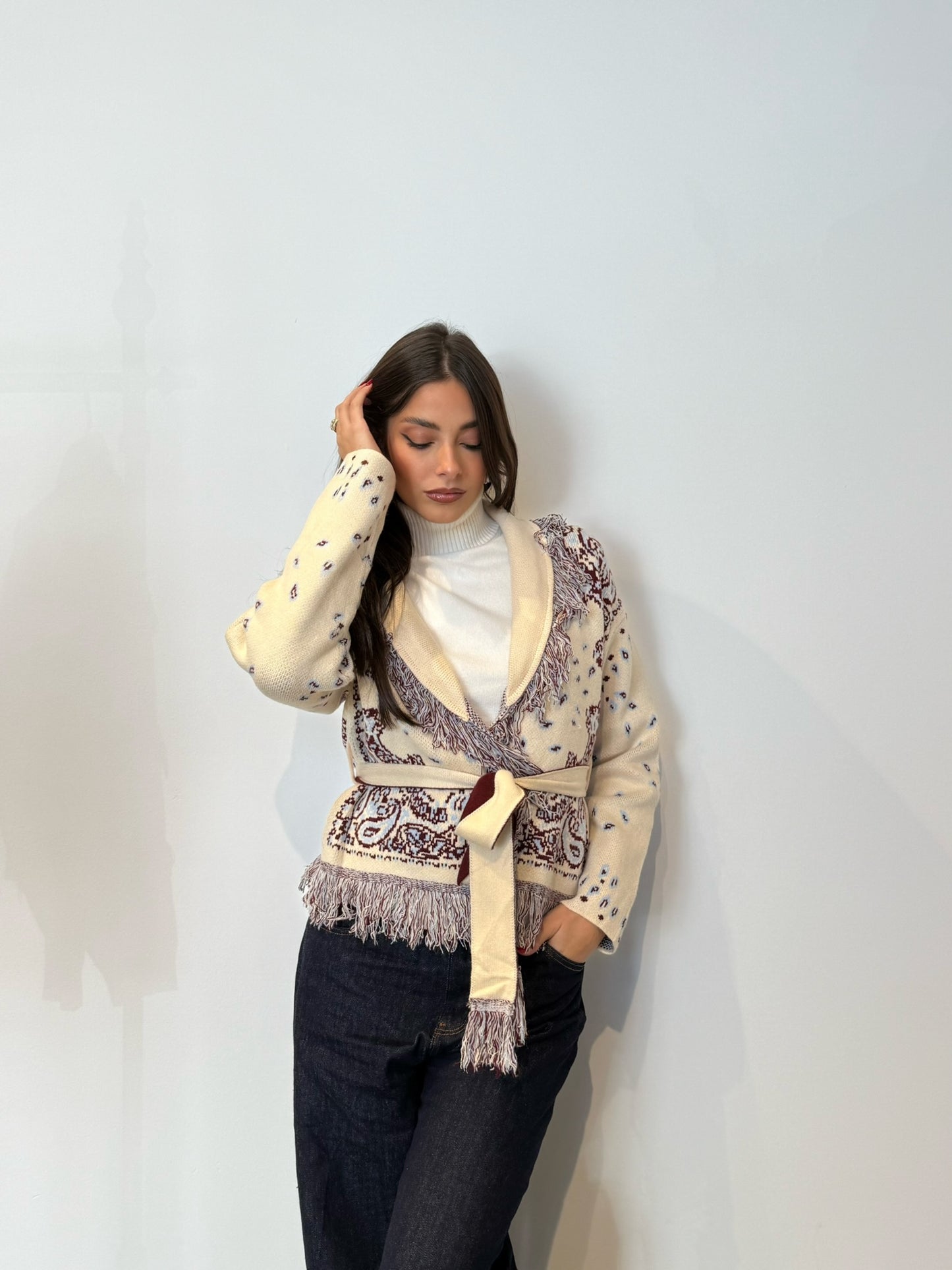 Pre order Cardigan St.Moritz corto panna