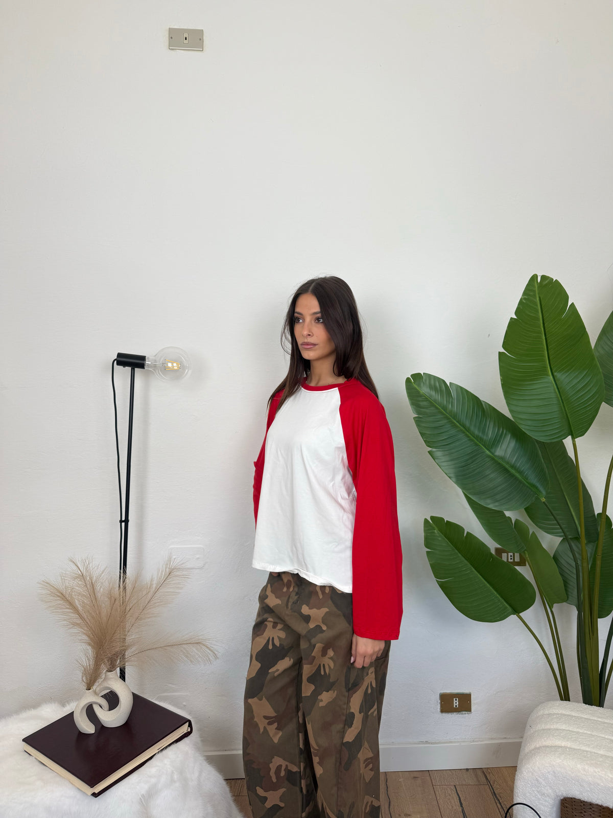 Longsleeve Baseball - rossa