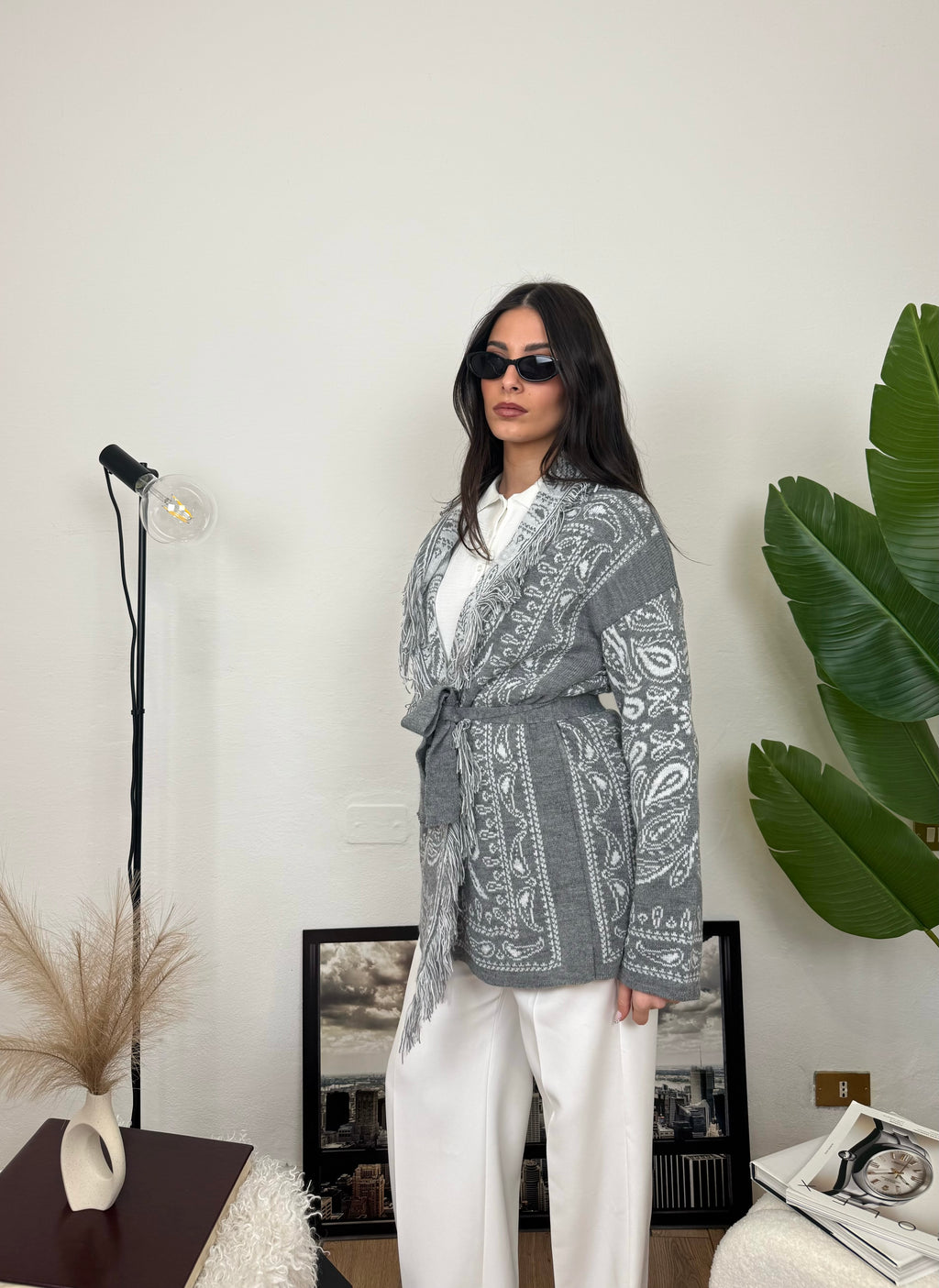 Cardigan MEXICO - grigio