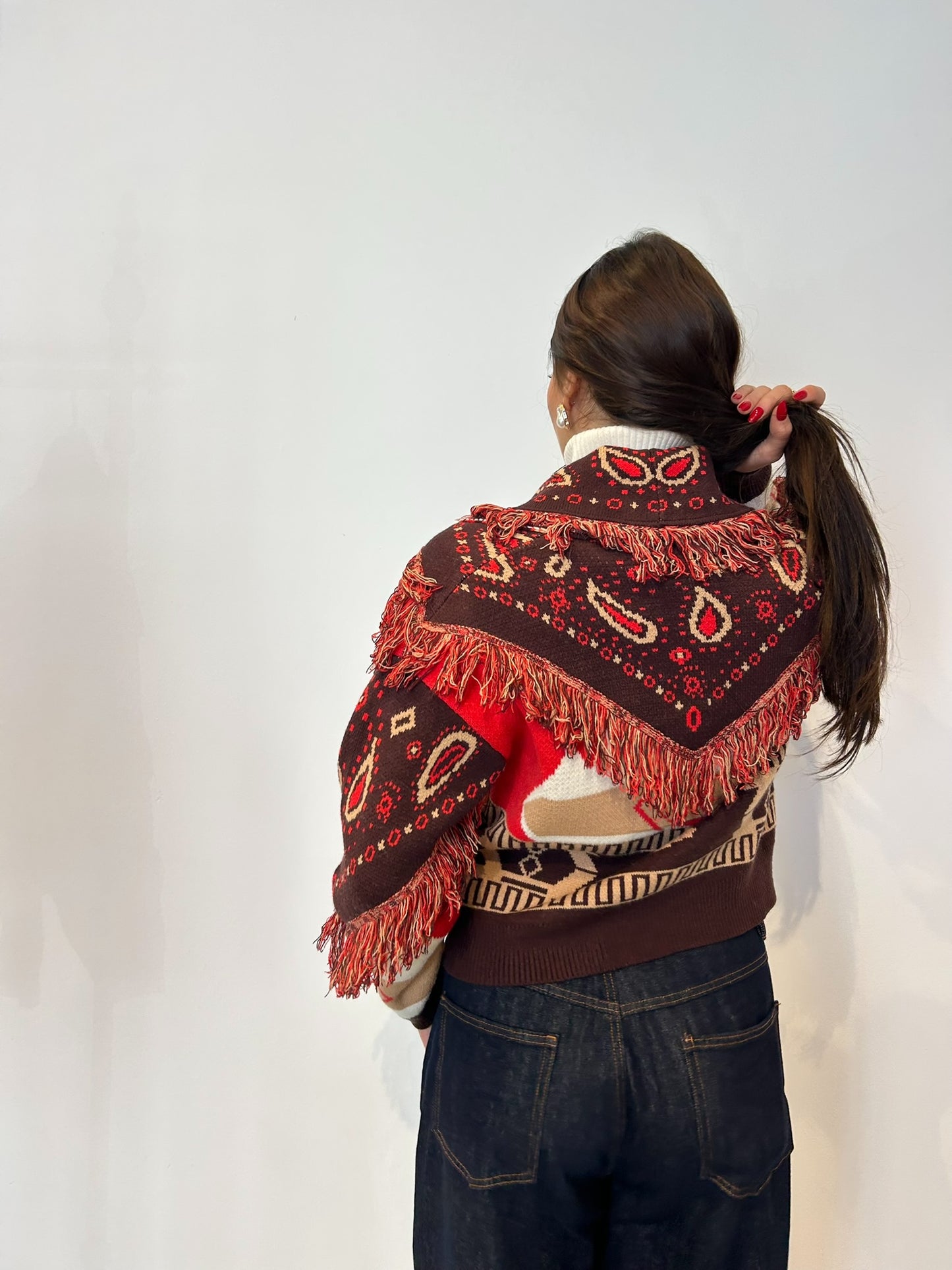 Pre order cardigan Tokyo corto rosso