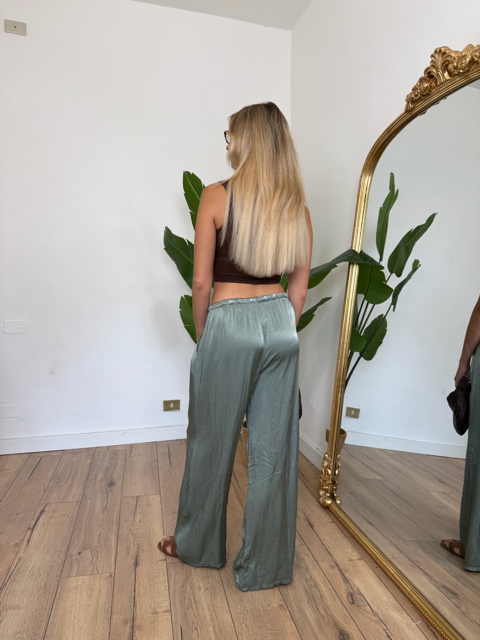 Pantalone Raso green