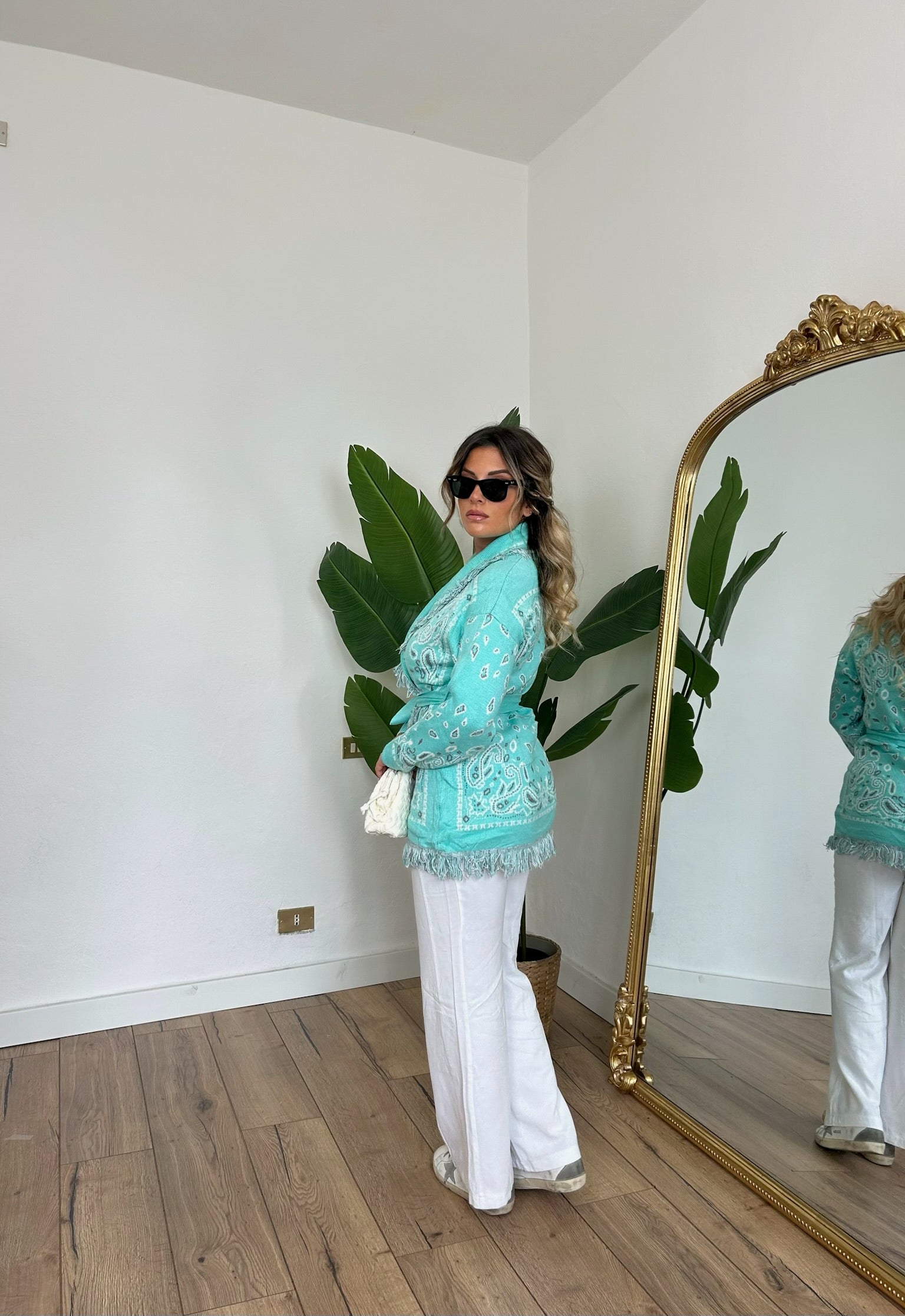 Pre order Cardigan St.Moritz turchese