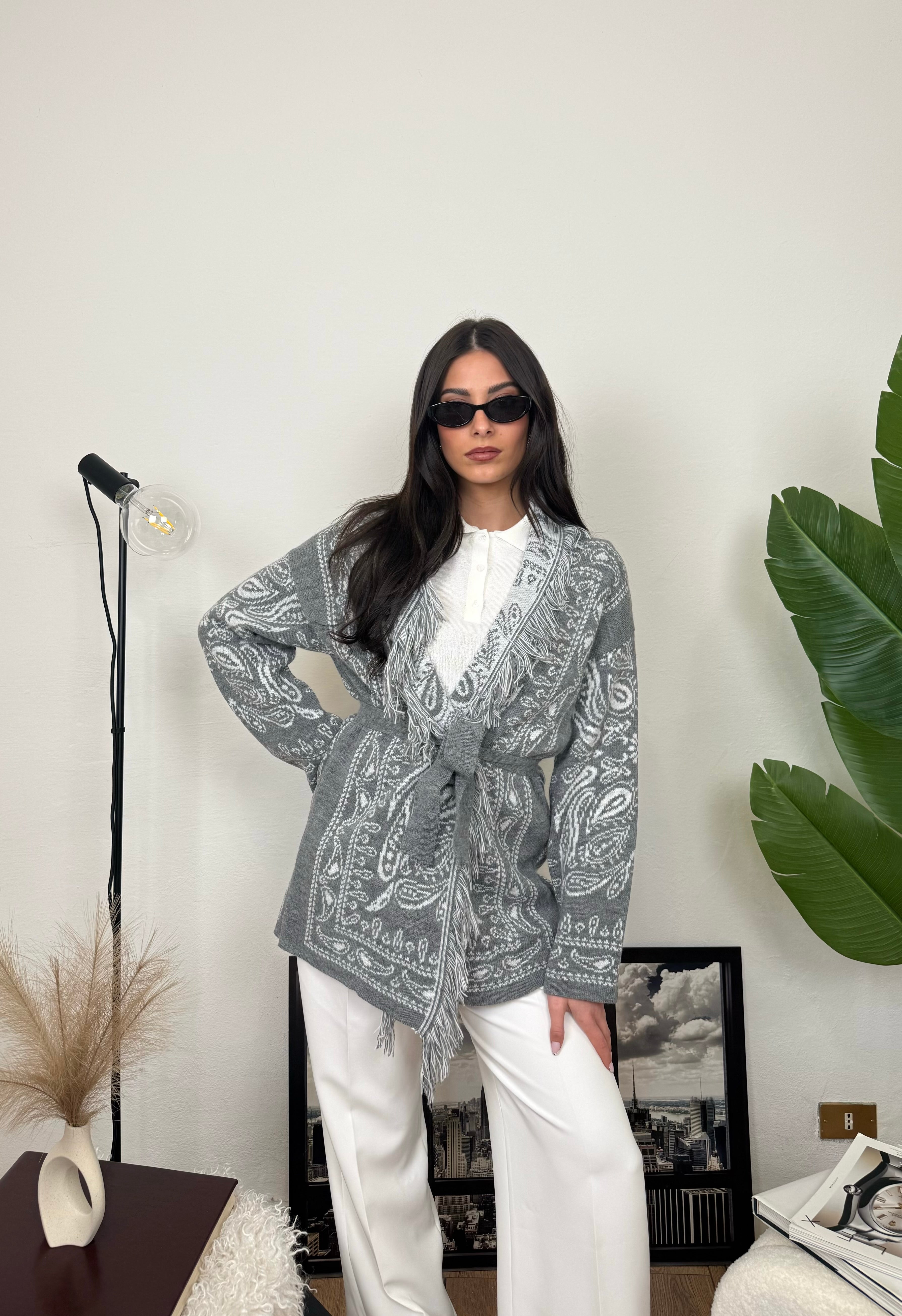 Cardigan MEXICO - grigio
