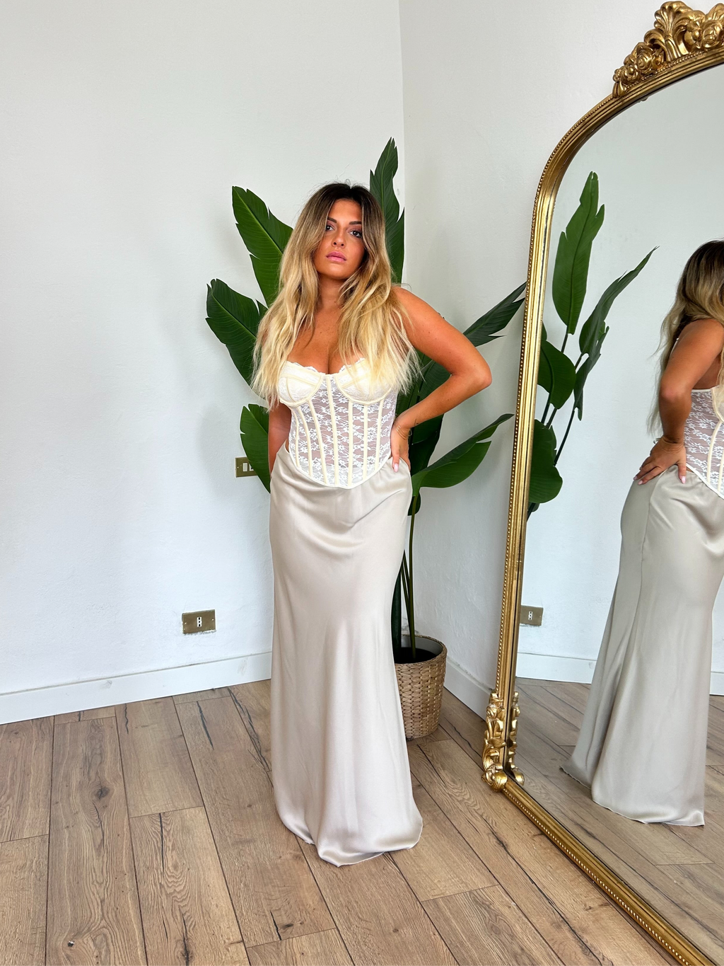 Gonna raso champagne