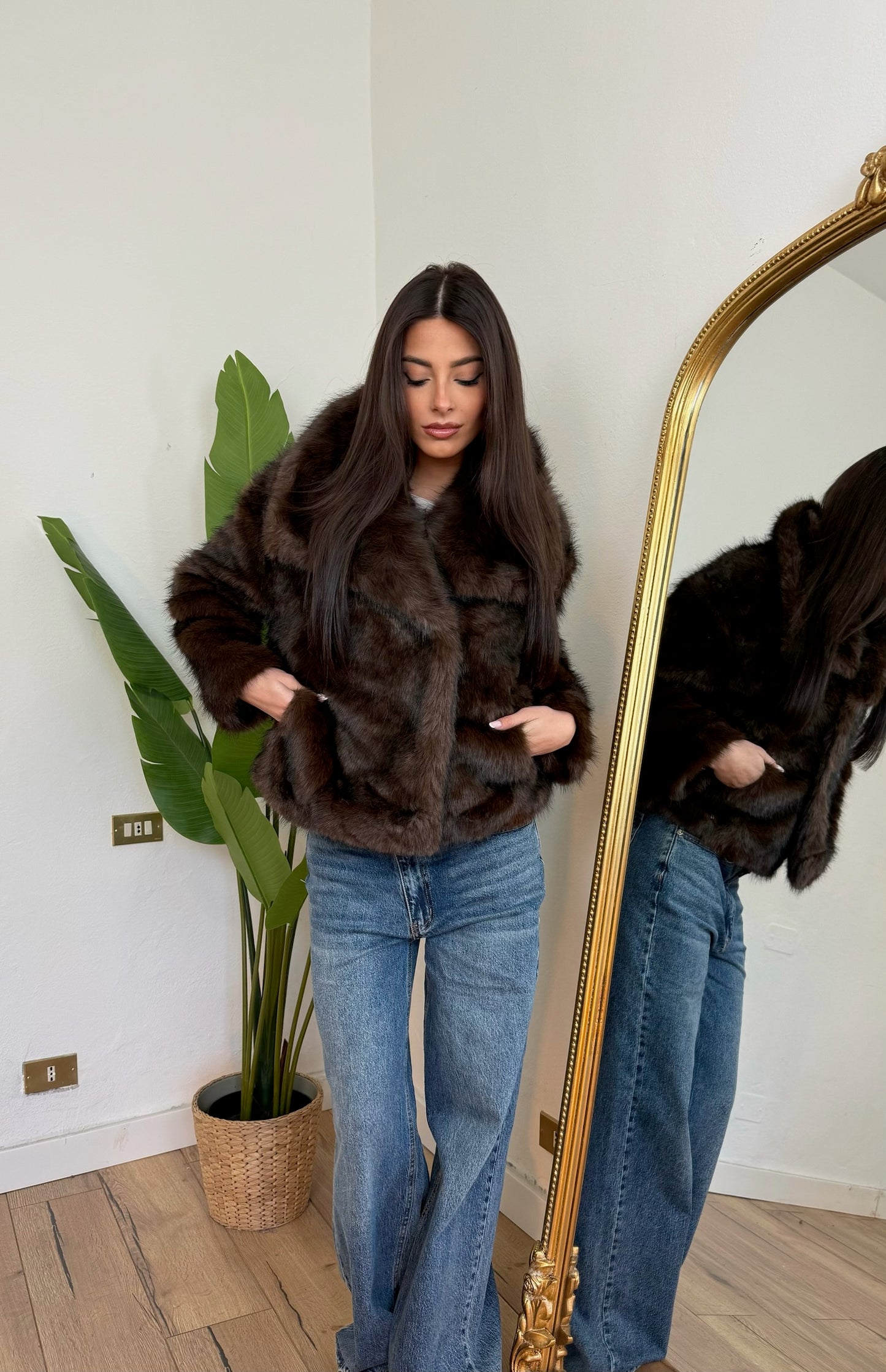 Pelliccia Apres ski marrone