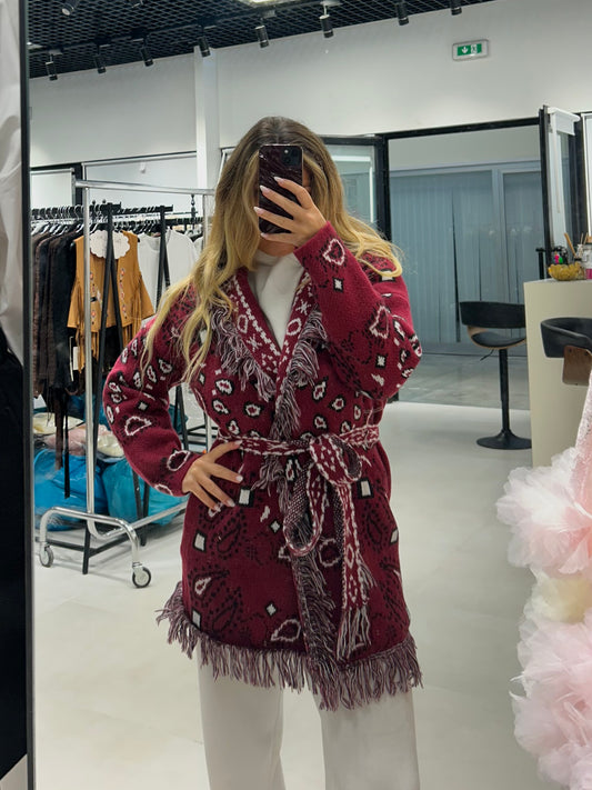 Pre order Cardigan St.Moritz Bordeaux