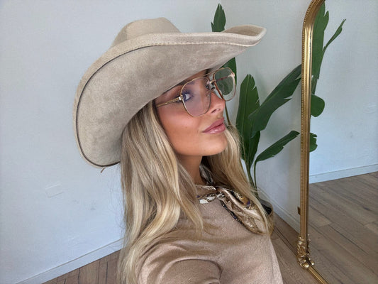 Cappello Cowboy invernale beige