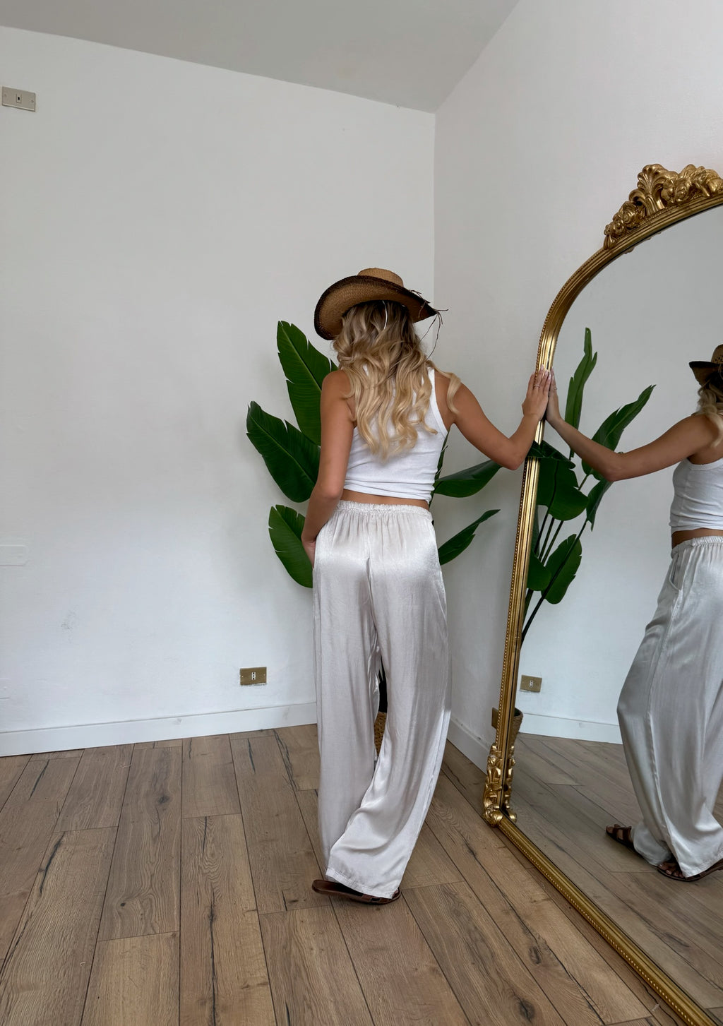 Pantalone Raso beige