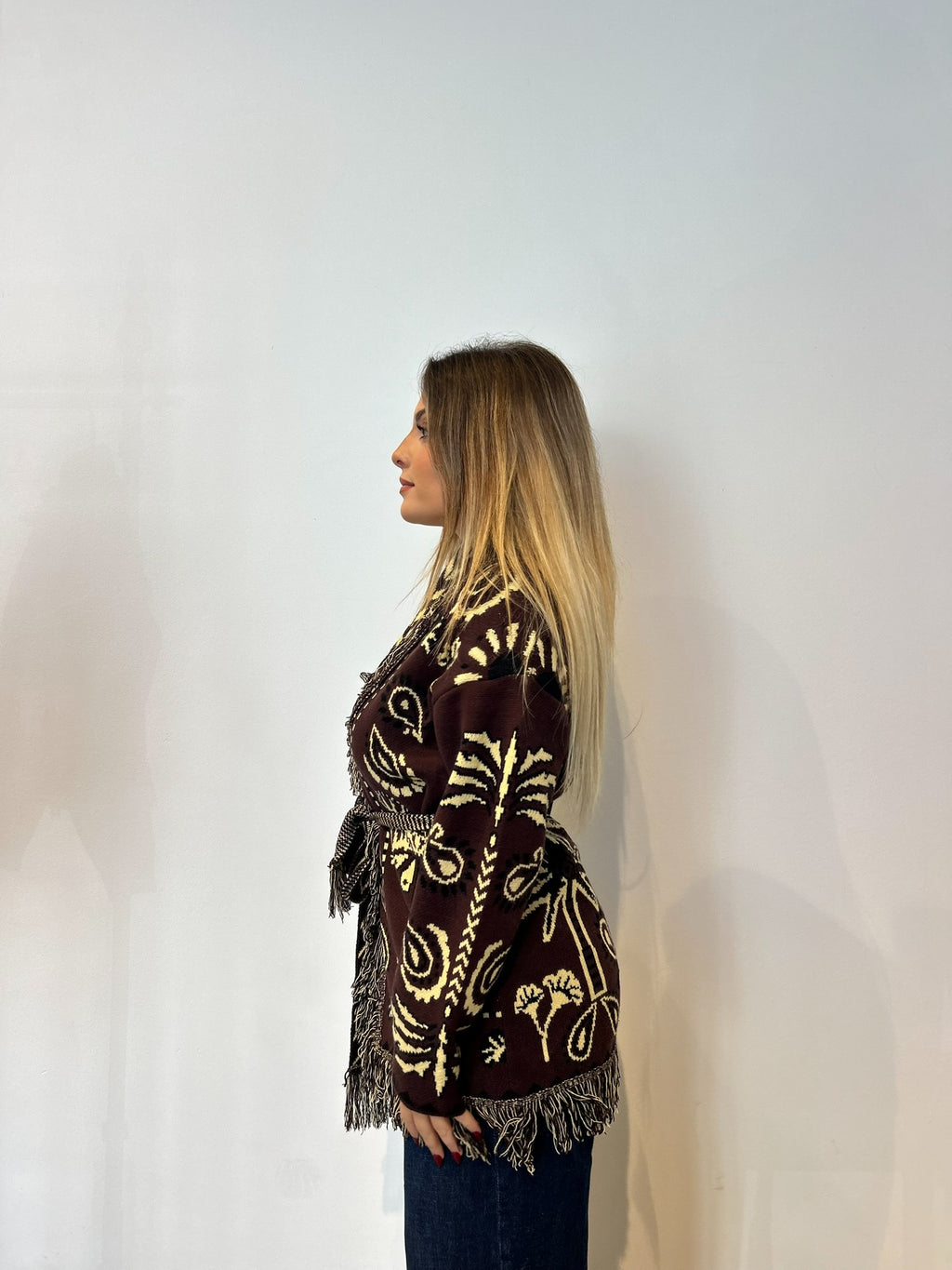 Pre order cardigan Cervinia marrone