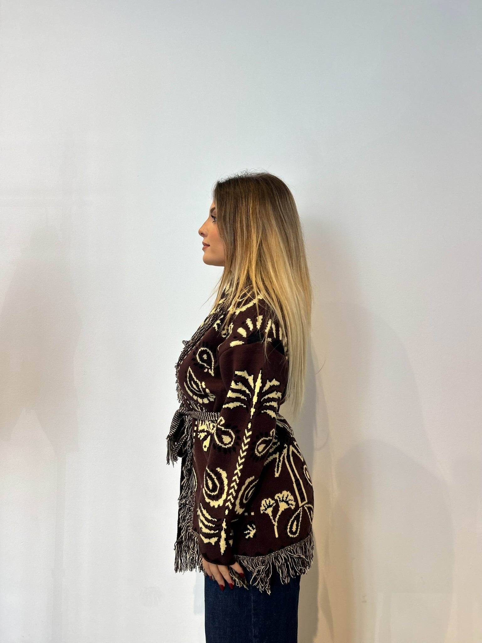 Pre order cardigan Cervinia marrone