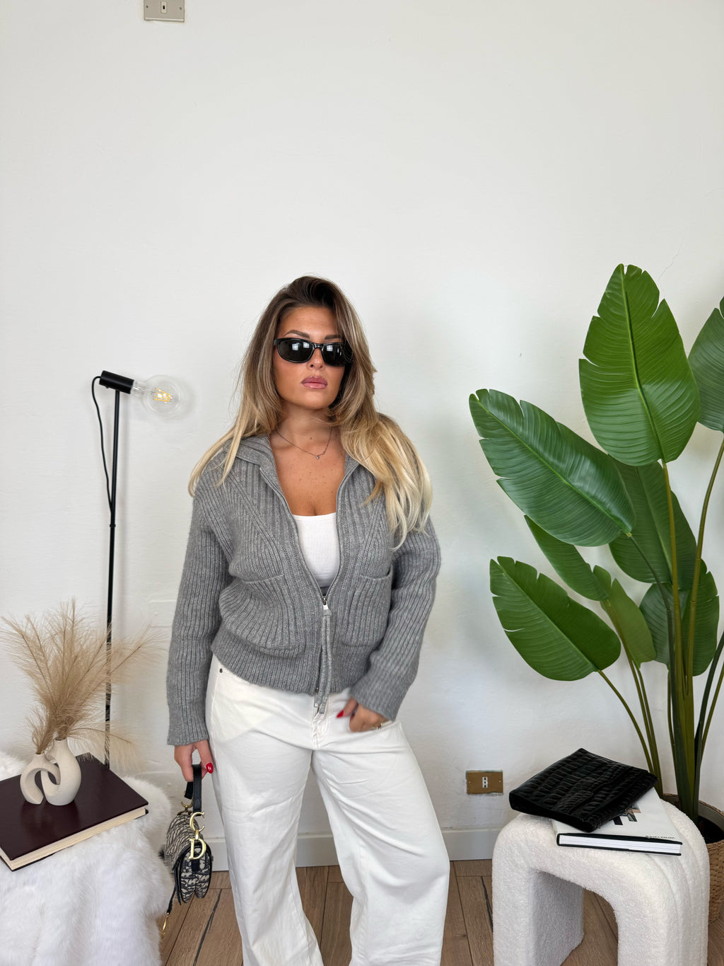 Maglione COZY-grigio