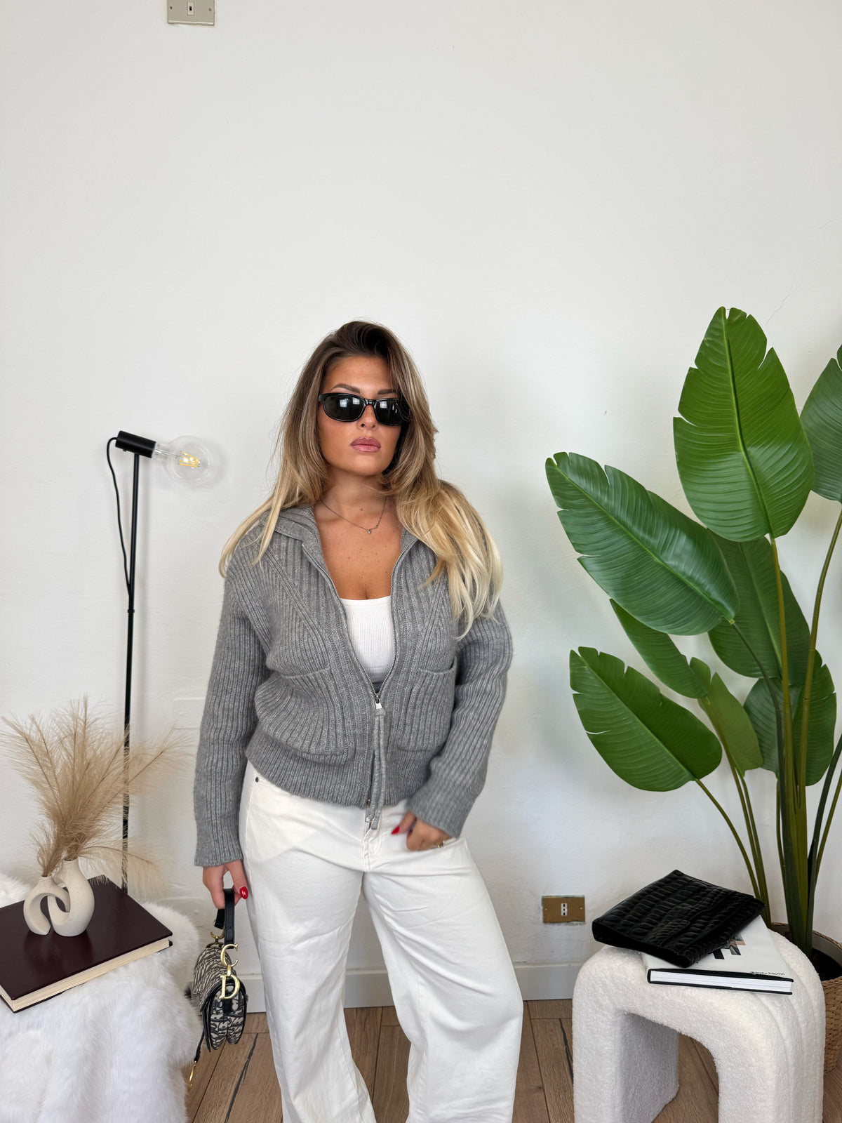Maglione COZY-grigio