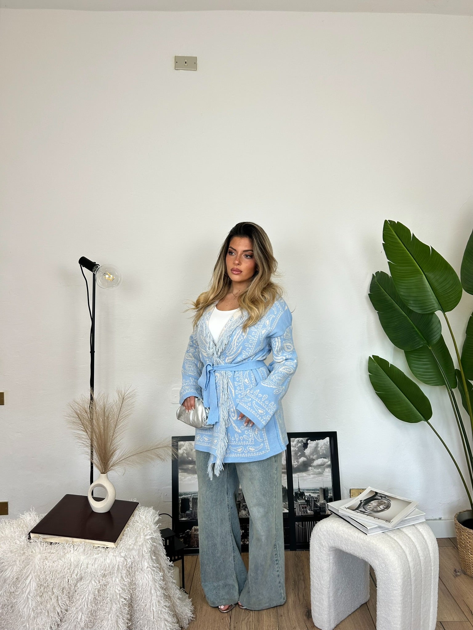 Cardigan MEXICO - Celeste