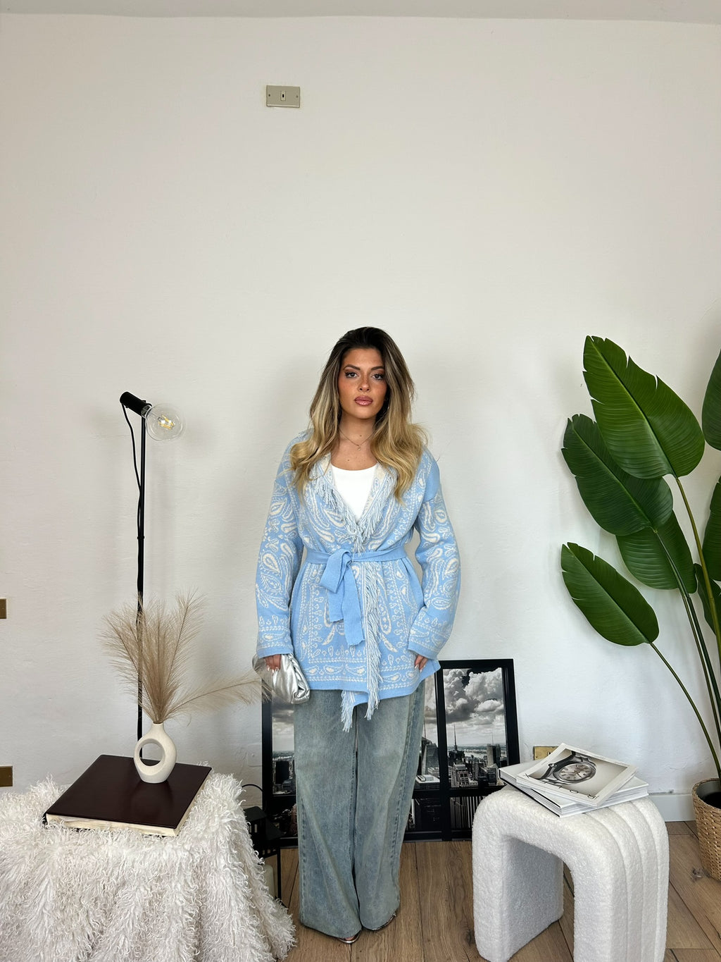 Cardigan MEXICO - Celeste