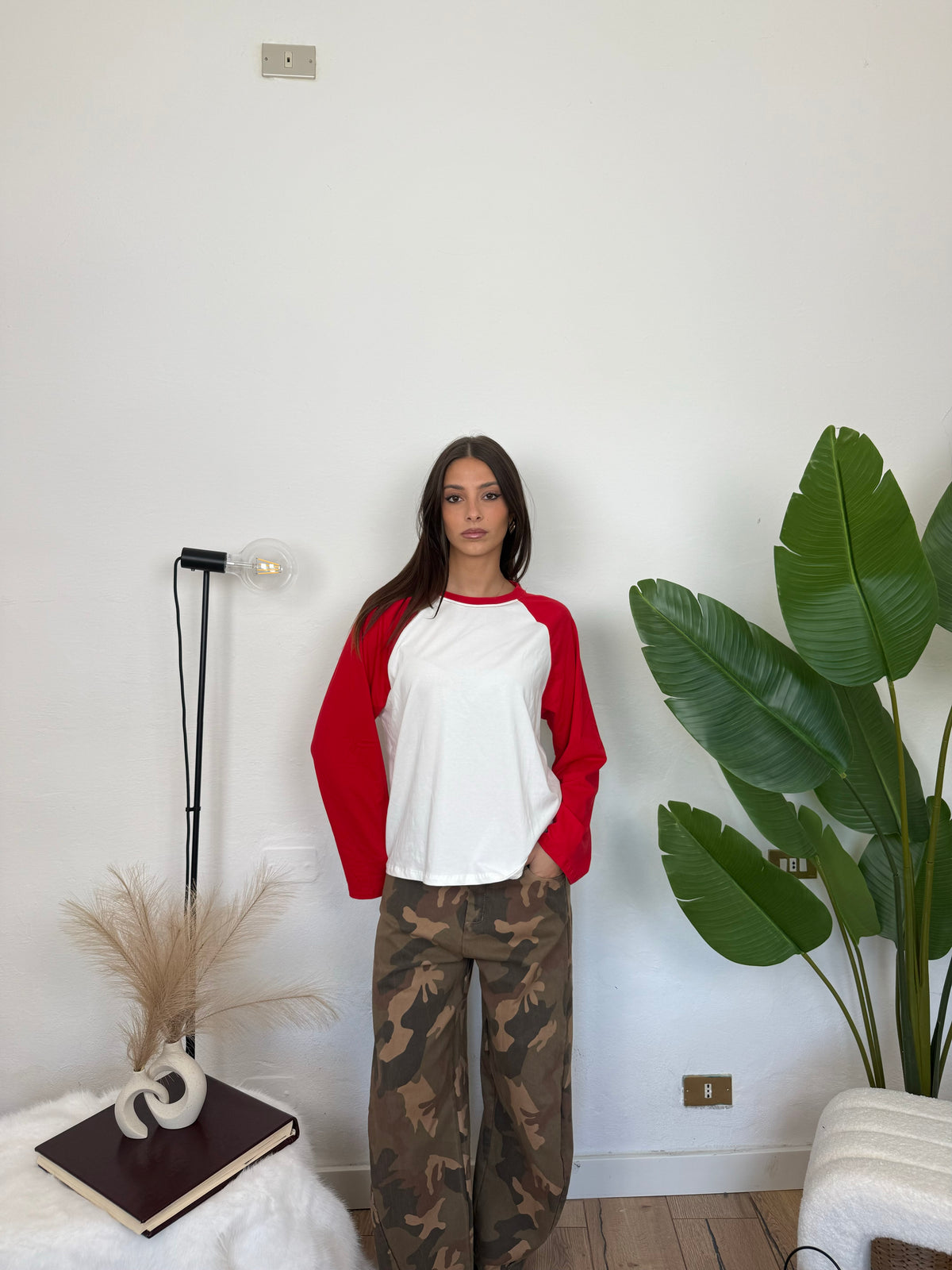 Longsleeve Baseball - rossa