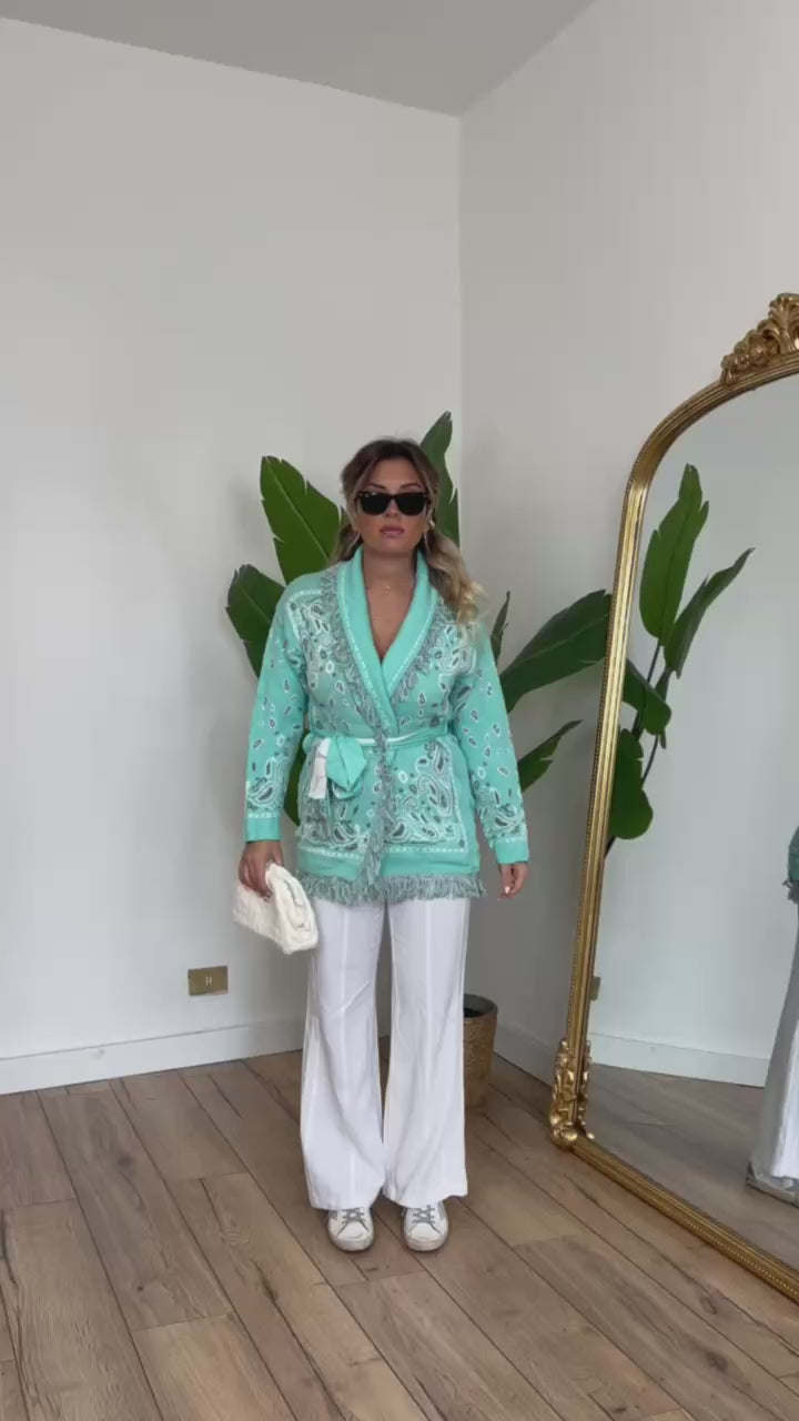 Pre order Cardigan St.Moritz turchese